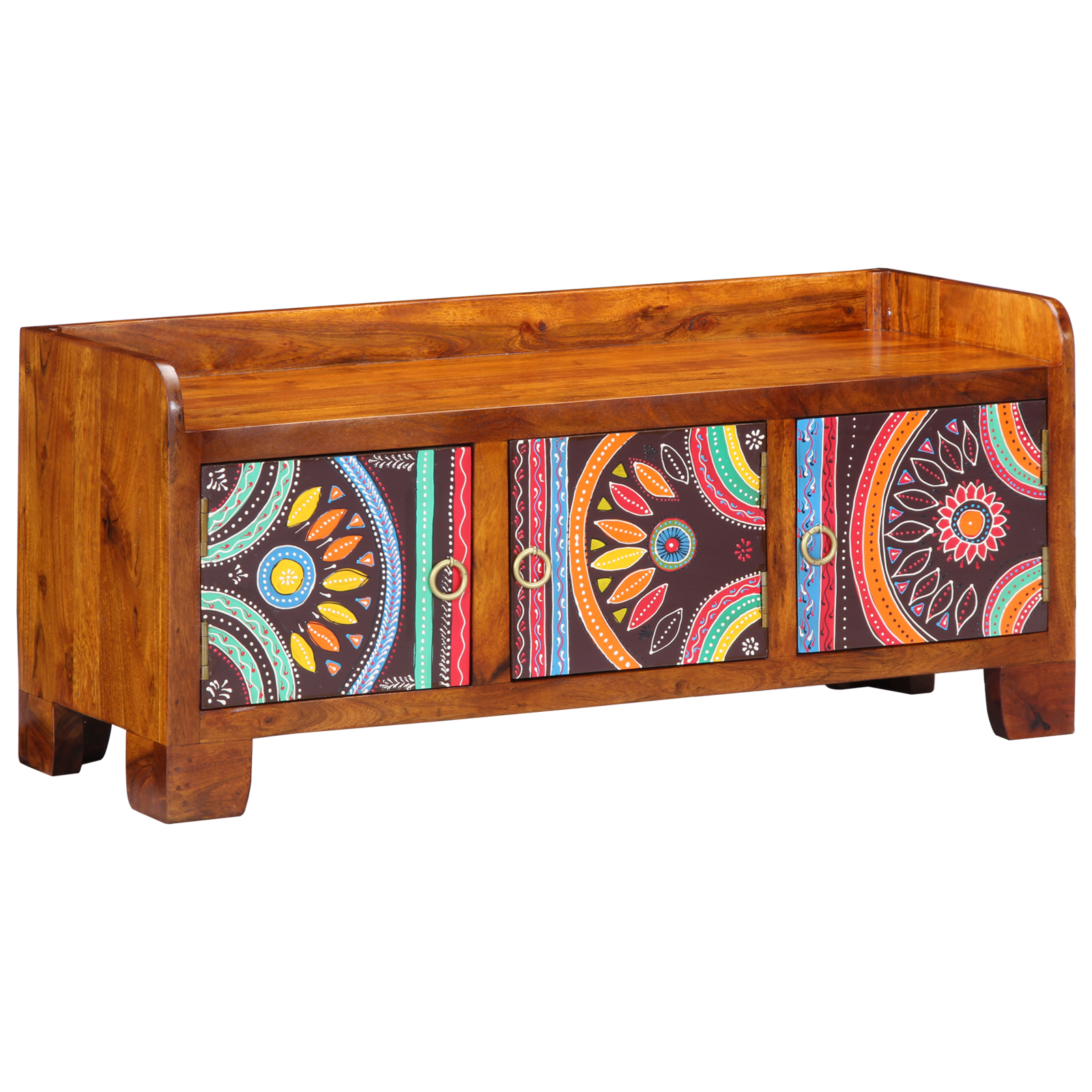Shoe Bench 90x35x40 cm Solid Wood Acacia - Image 7