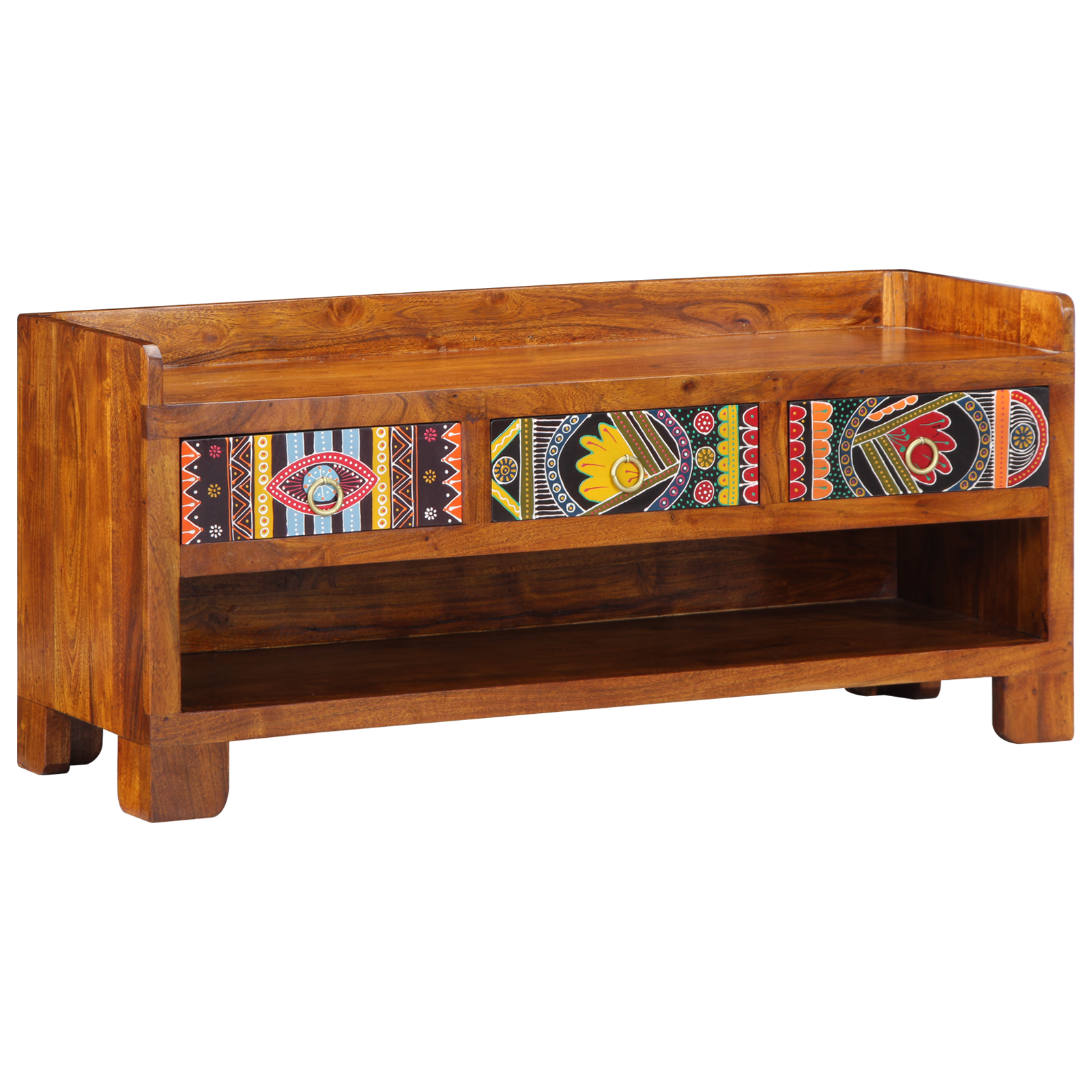 Shoe Bench 100x35x45 cm Solid Wood Acacia
