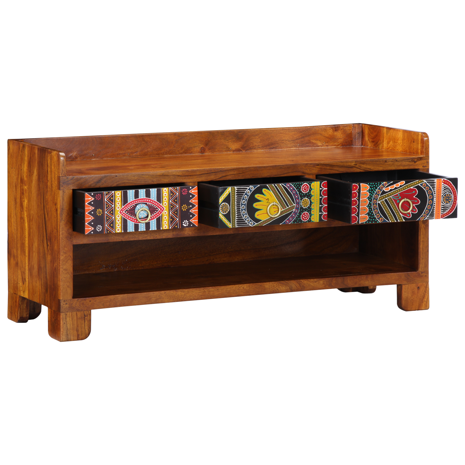 Shoe Bench 100x35x45 cm Solid Wood Acacia - Image 3