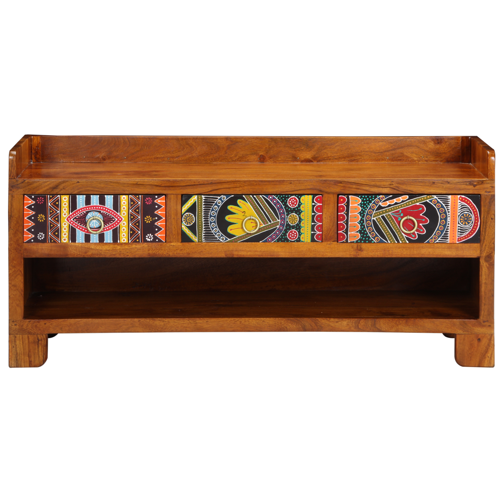 Shoe Bench 100x35x45 cm Solid Wood Acacia - Image 4