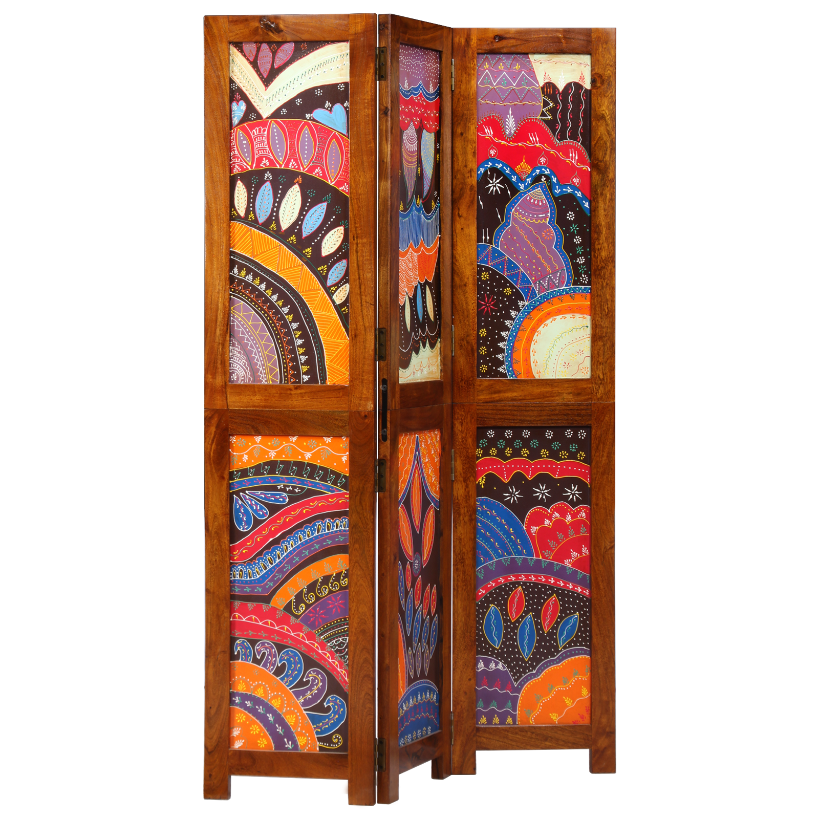 Room Divider 3 Panels Honey Brown 35x1.5x160 cm Solid Wood Acacia - Image 6