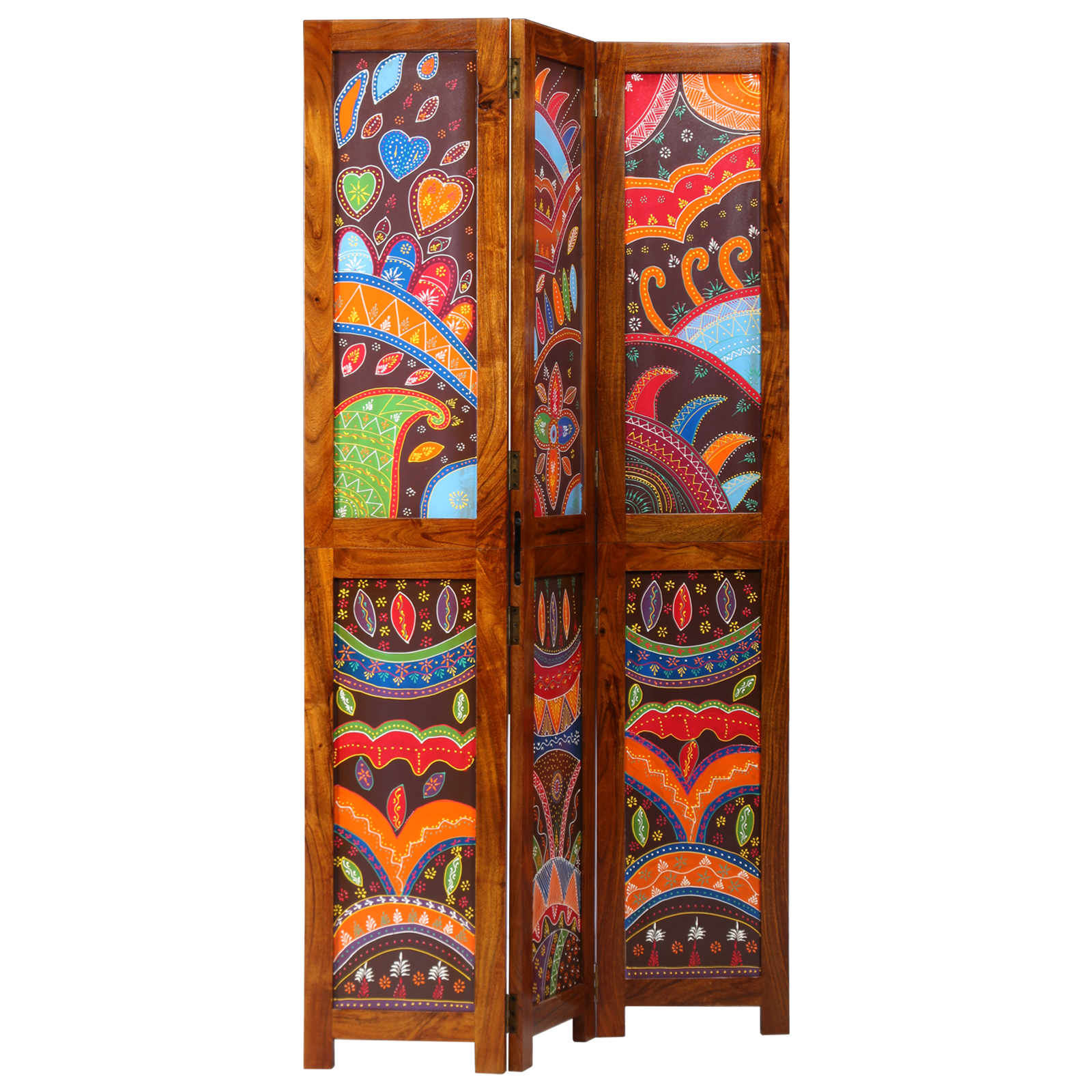 Room Divider 3 Panels Honey Brown 35x1.5x160 cm Solid Wood Acacia - Image 3