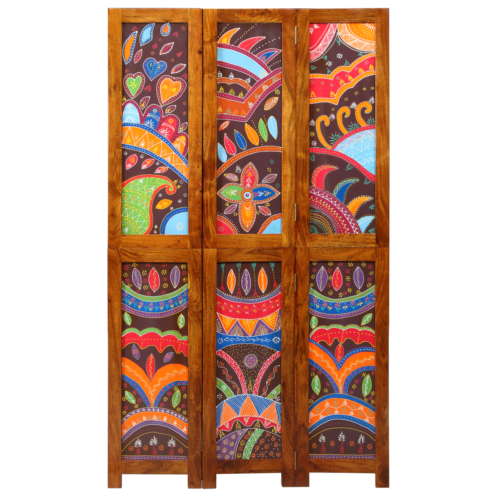 Room Divider 3 Panels Honey Brown 35x1.5x160 cm Solid Wood Acacia - Image 4