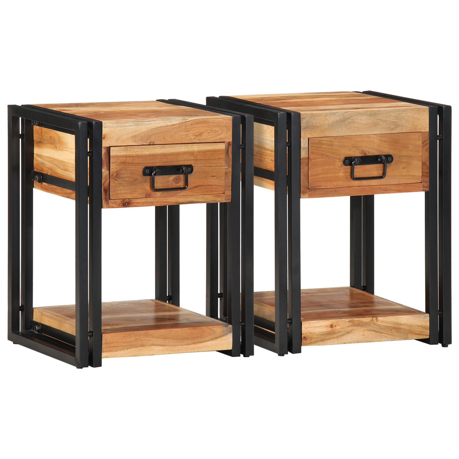 Nightstands 2 pack 40x35x50 cm Solid Acacia Wood - Image 5