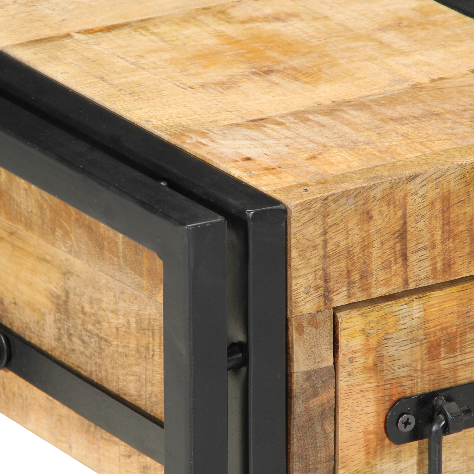 Nightstand 40x40x40 cm Solid Mango Wood - Image 8