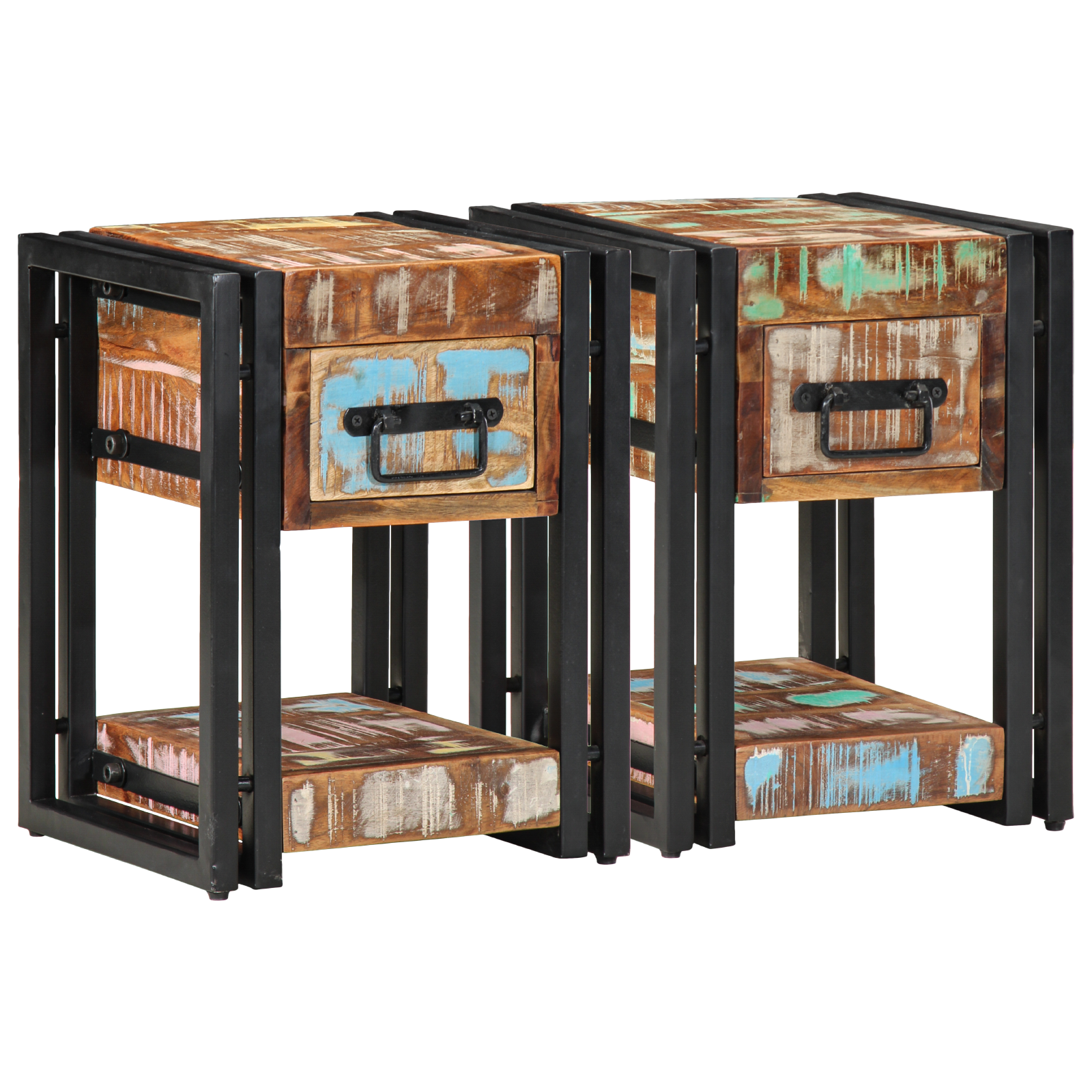 Nightstands 2 pcs 40x40x40 cm Solid Reclaimed Wood - Image 5