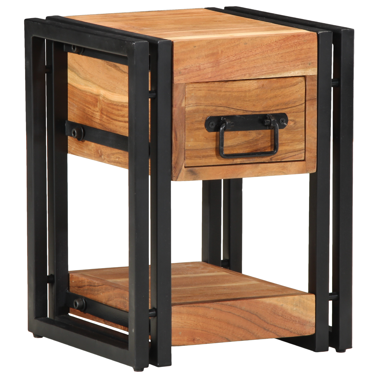 Nachtkastjes 2 st 30x30x40 cm massief acaciahout