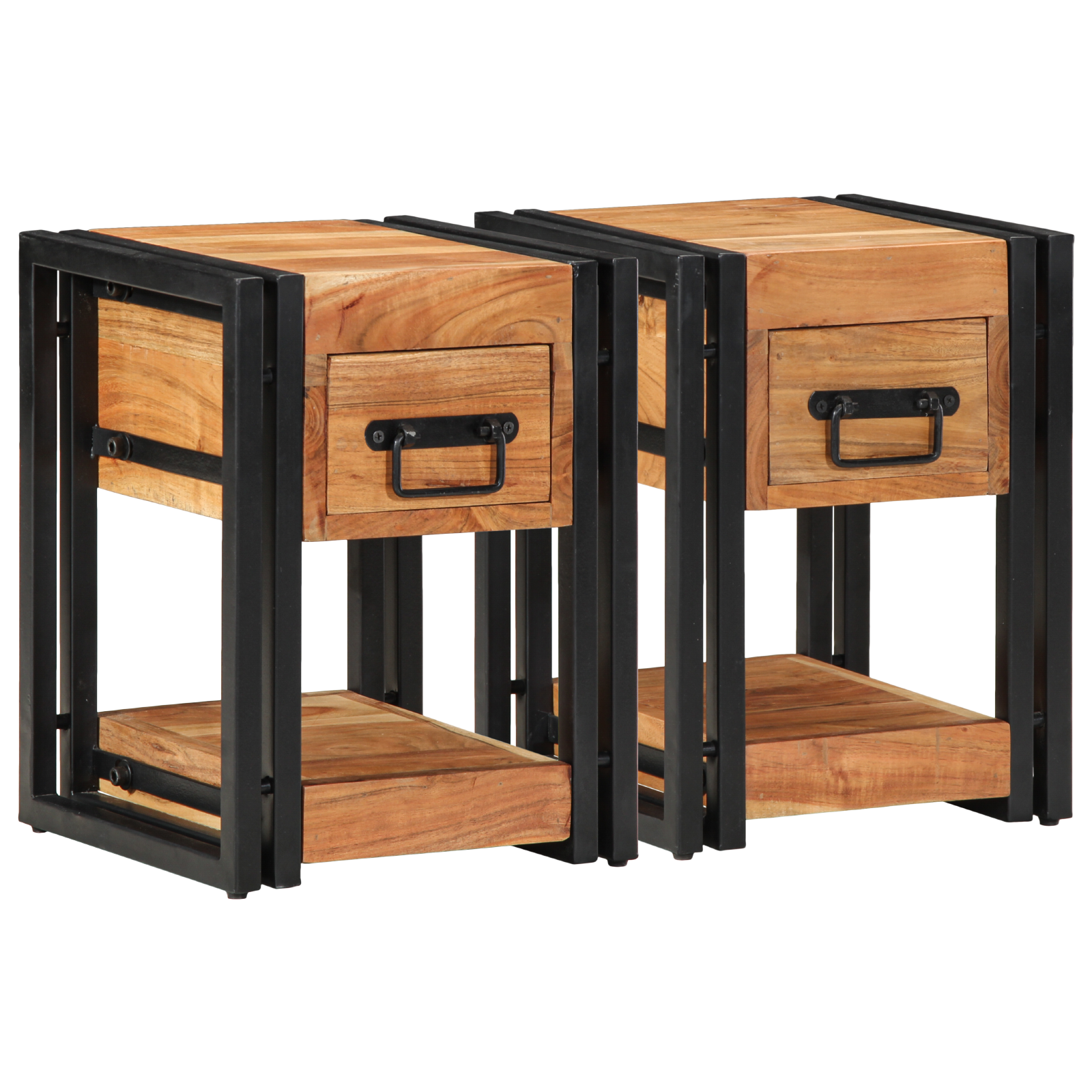 Nightstands 2 pcs 30x30x40 cm Solid Wood Acacia - Image 5
