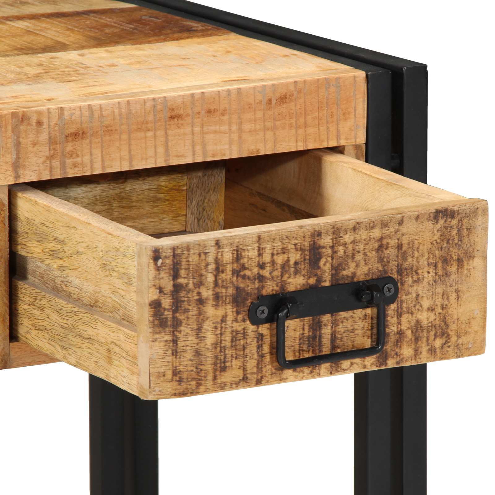 Side Table 40x40x50 cm Solid Rough Wood Mango - Image 9