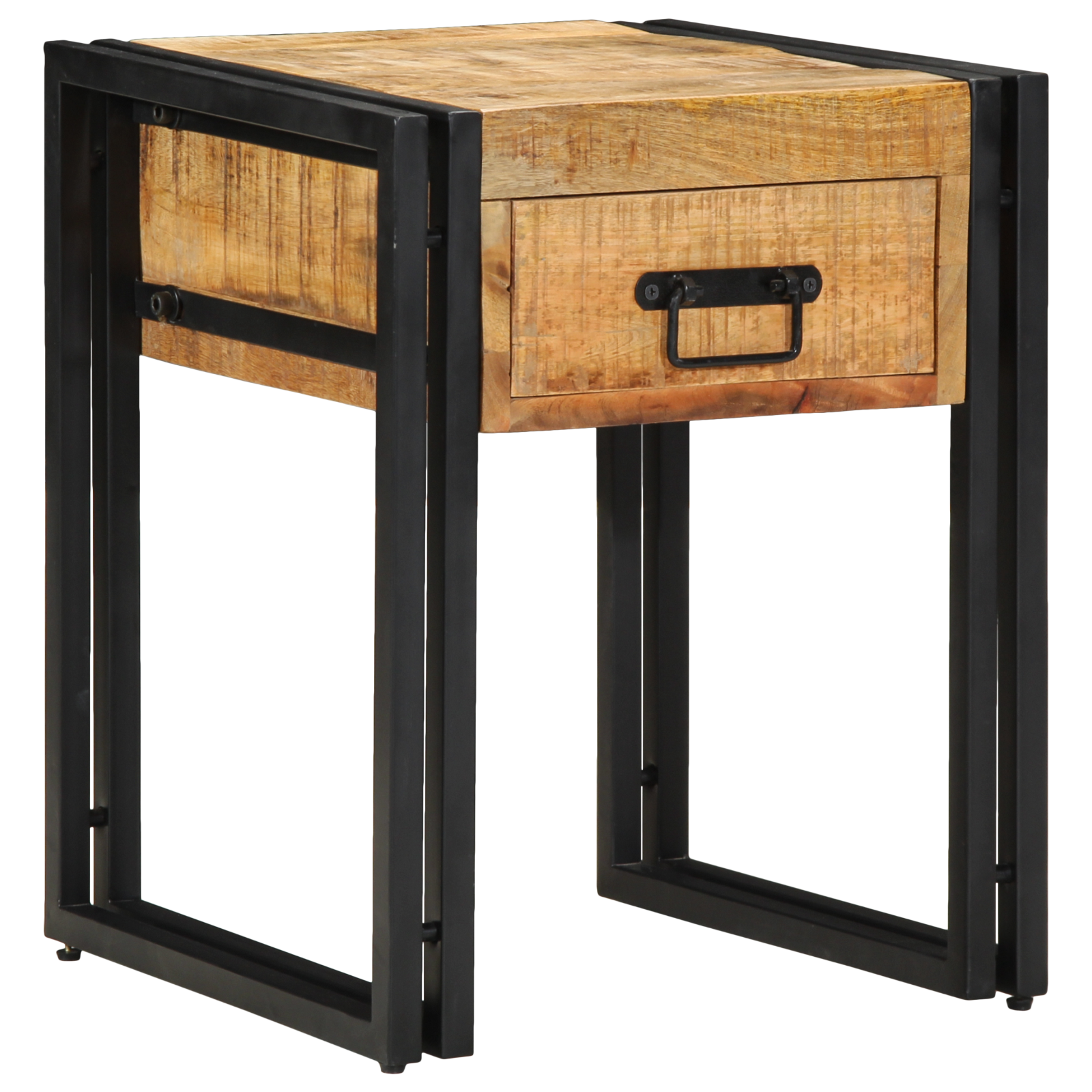 Side Table 40x40x50 cm Solid Rough Wood Mango - Image 3