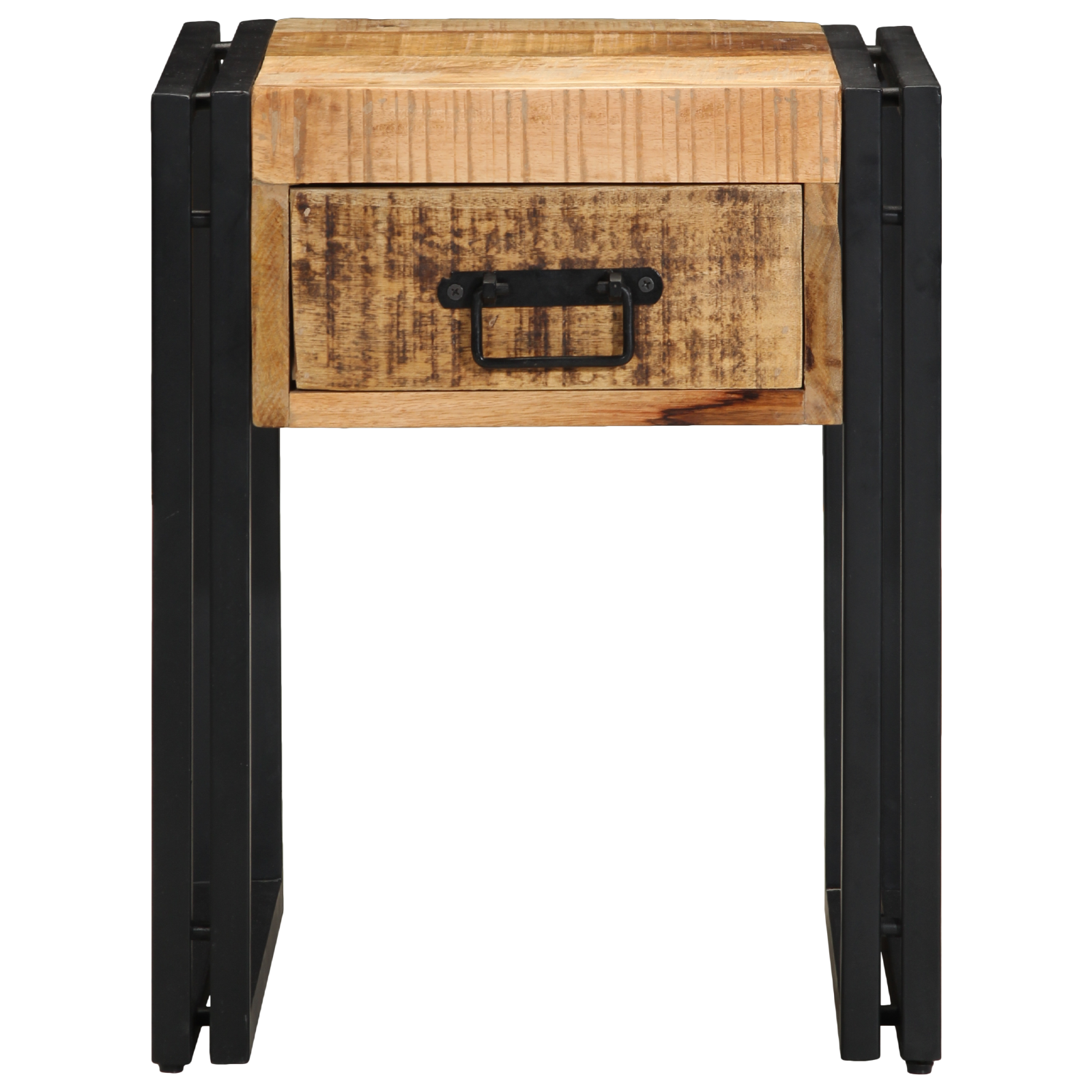 Side Table 40x40x50 cm Solid Rough Wood Mango - Image 6