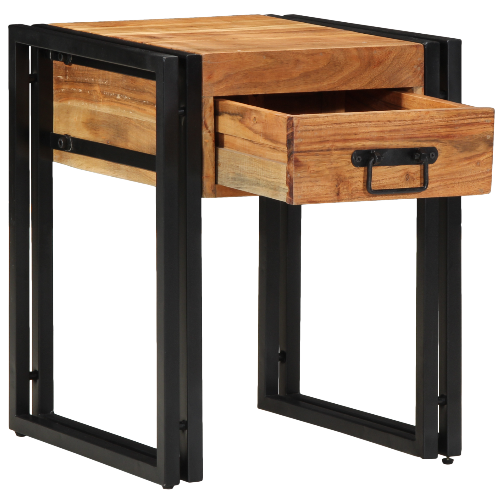 Bijzettafel 40x40x50 cm massief acaciahout