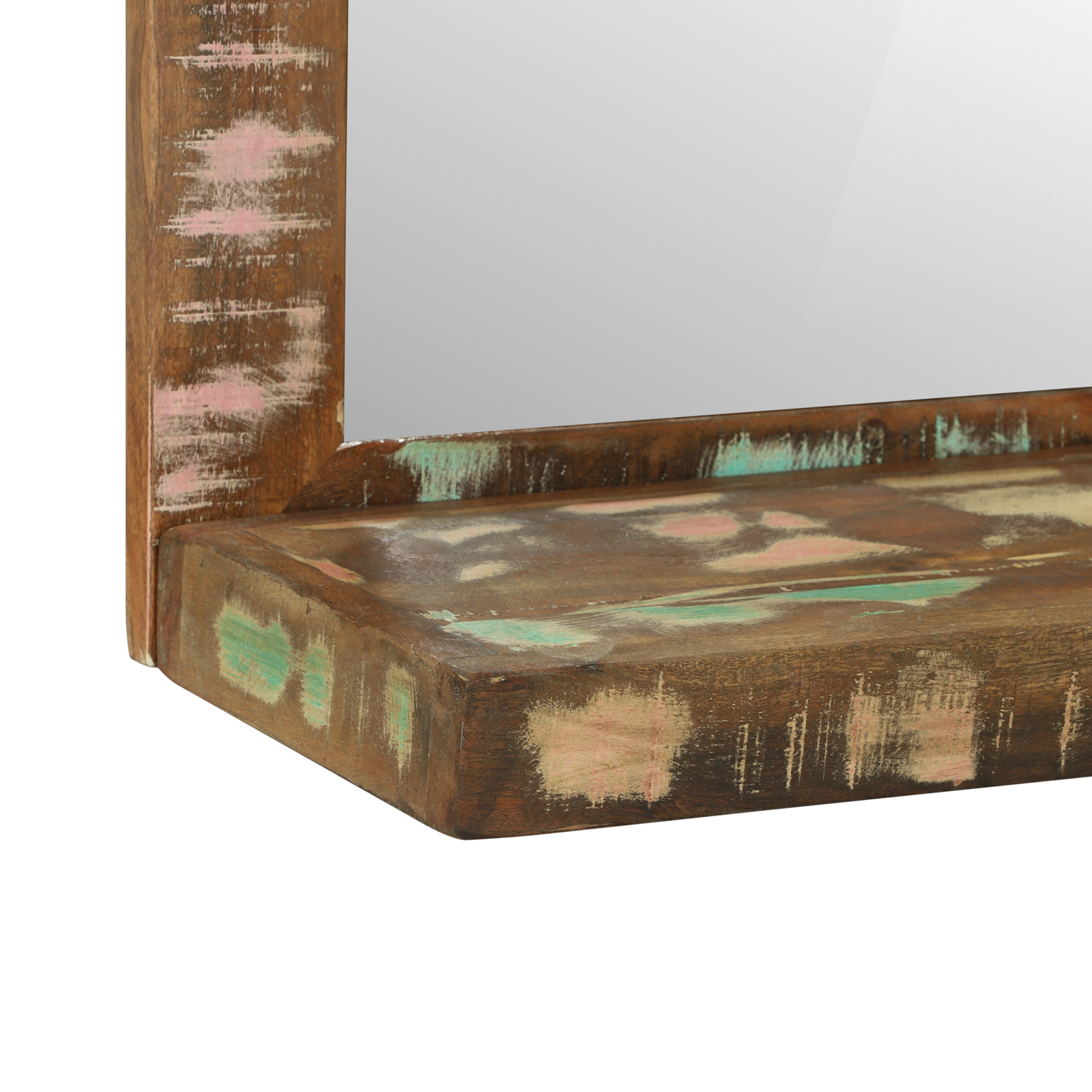 Kopalniško ogledalo 50x22x70 cm trden les recikliran - slika 8