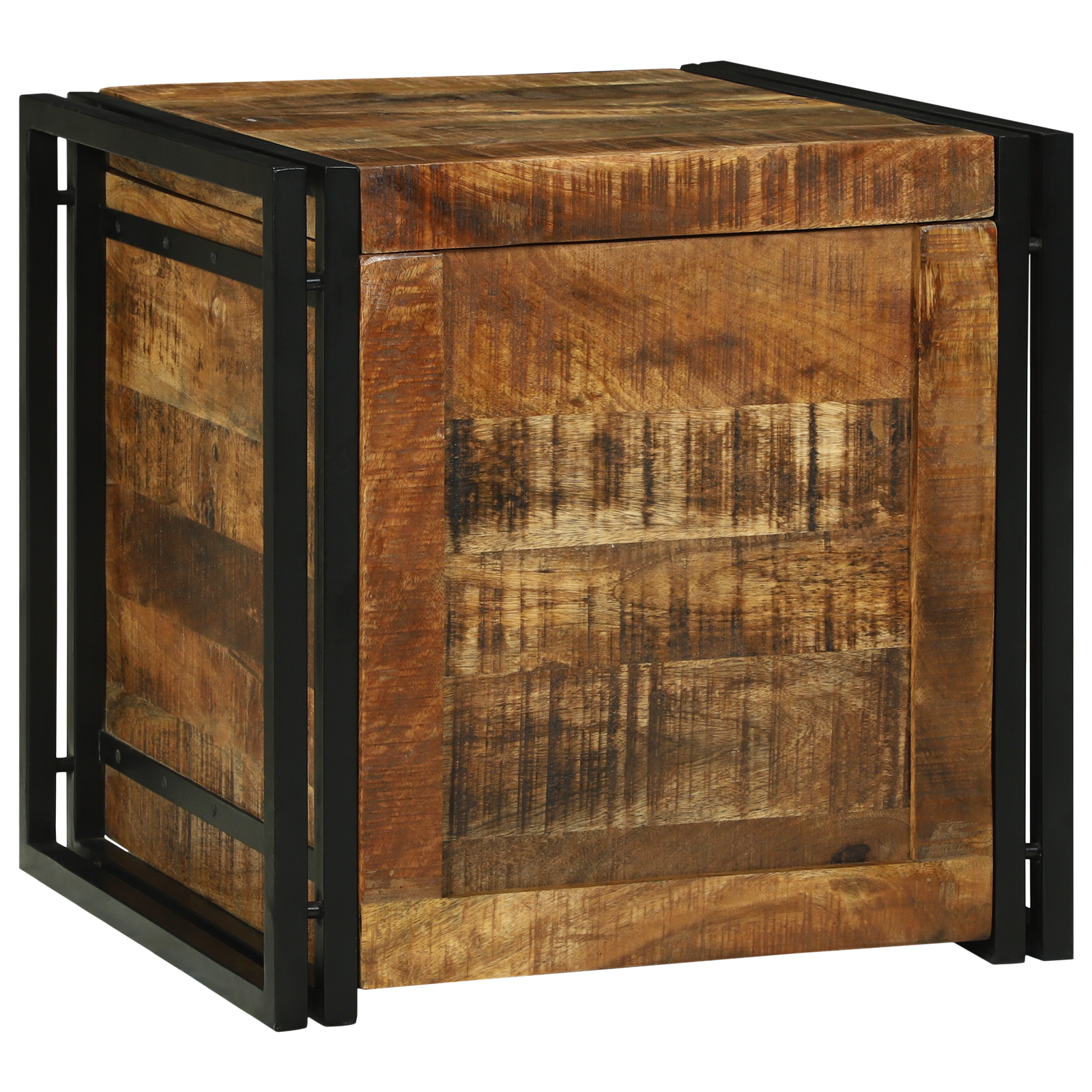 Storage Box 50x50x50 cm Solid Rough Wood Mango - Image 4