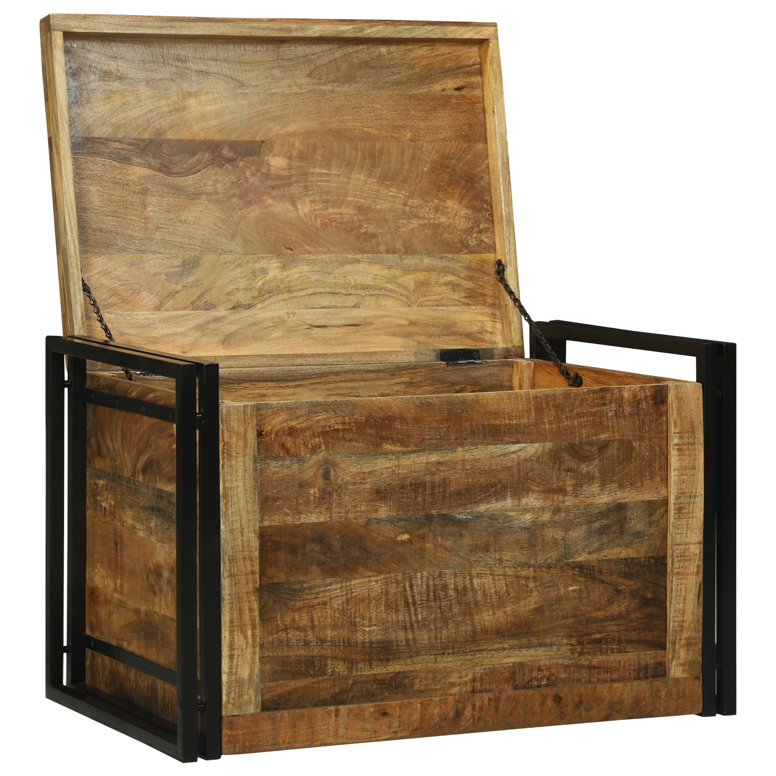 Storage Box 80x50x50 cm Solid Rough Wood Mango - Image 2