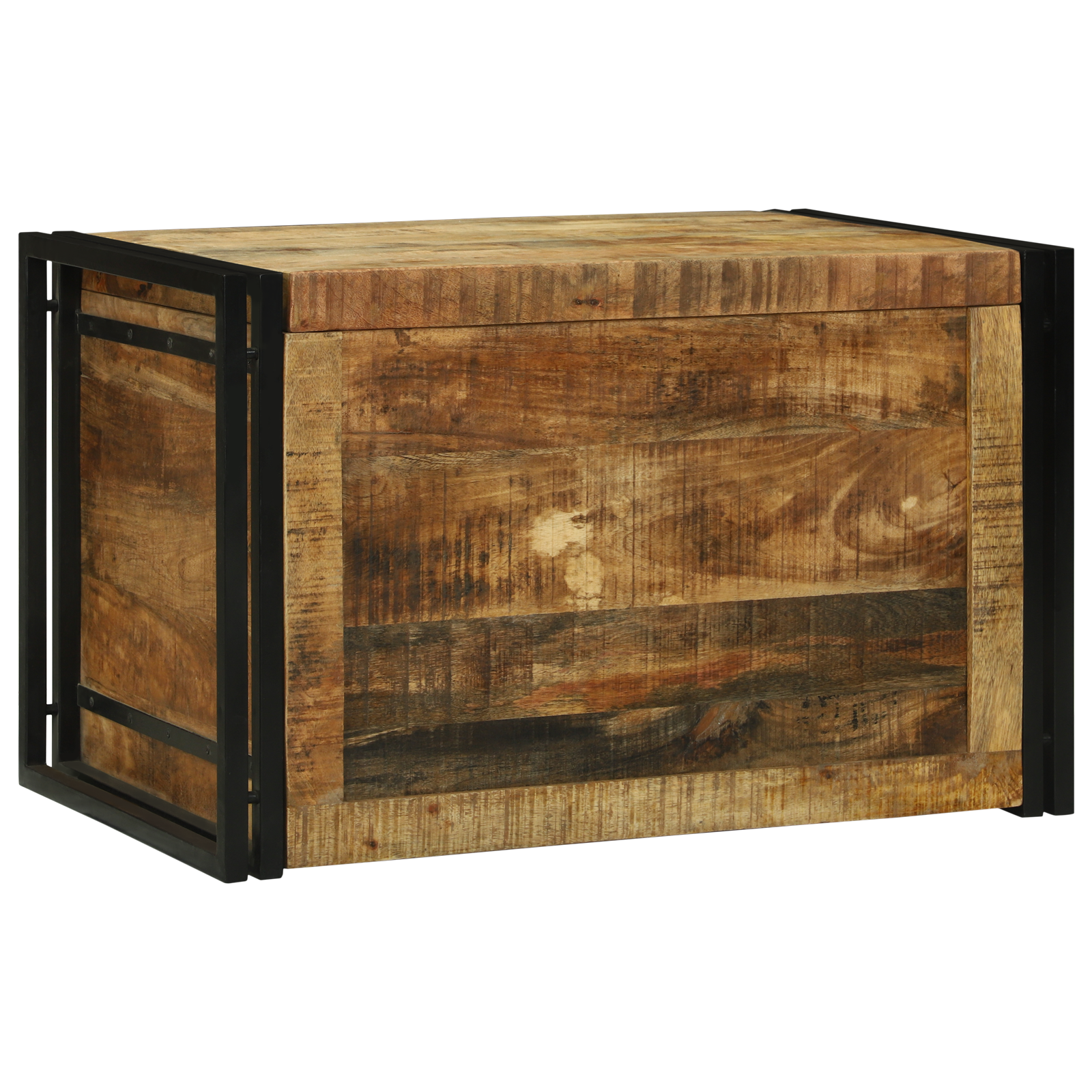 Storage Box 80x50x50 cm Solid Rough Wood Mango - Image 3
