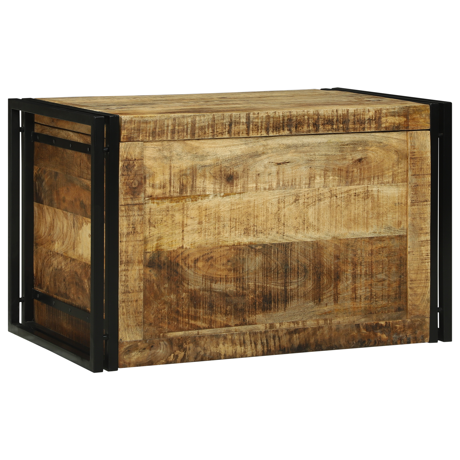 Storage Box 80x50x50 cm Solid Rough Wood Mango - Image 4
