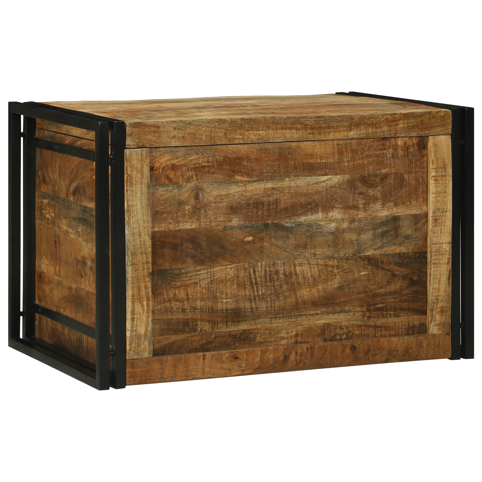 Opslagbox 80x50x50 cm Massief Ruw Mango Hout