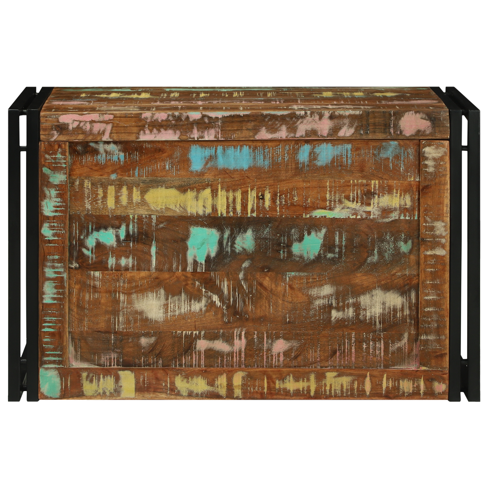 Storage Box Multicolour 80x50x50 cm Solid Wood Reclaimed - Image 5