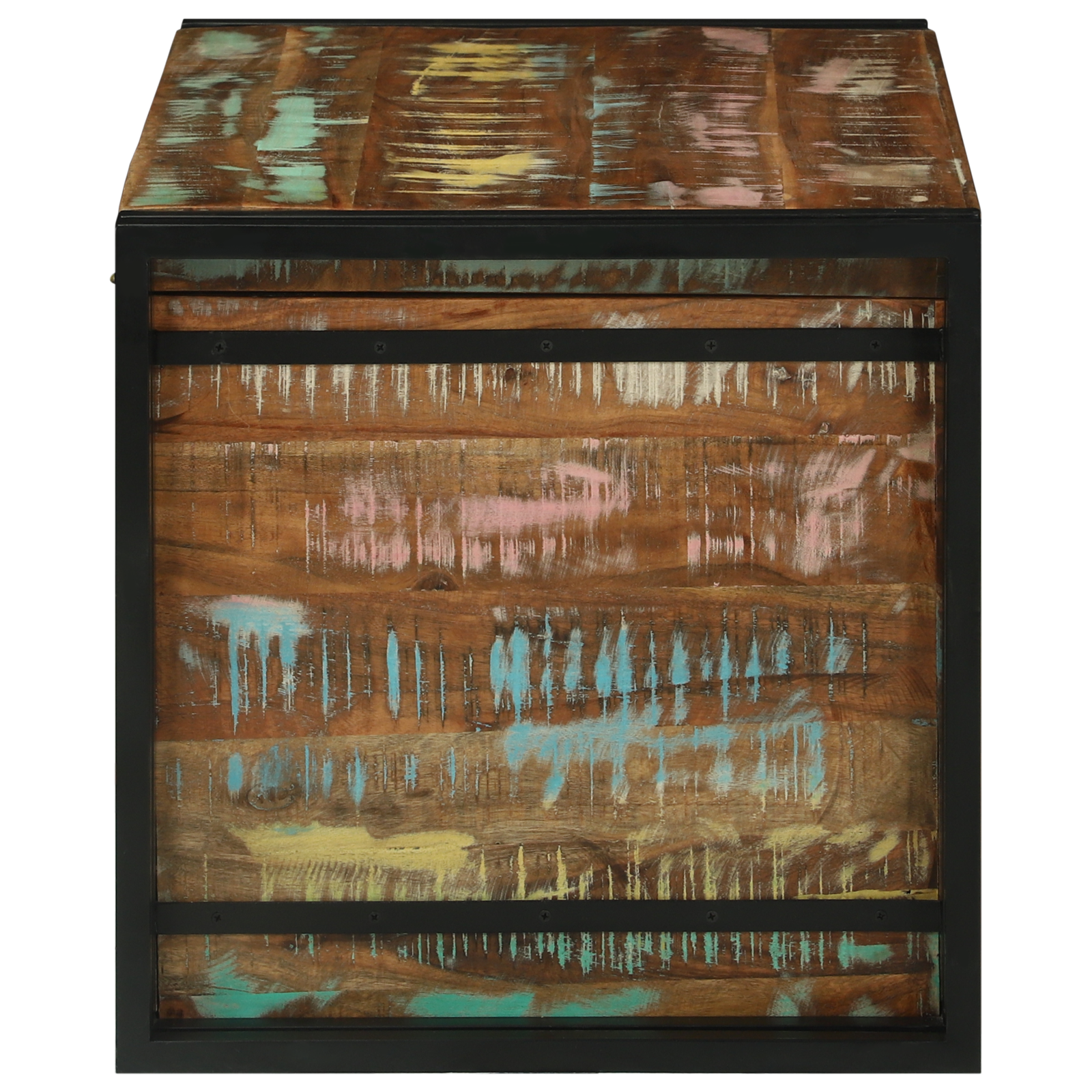Storage Box Multicolour 80x50x50 cm Solid Wood Reclaimed - Image 6