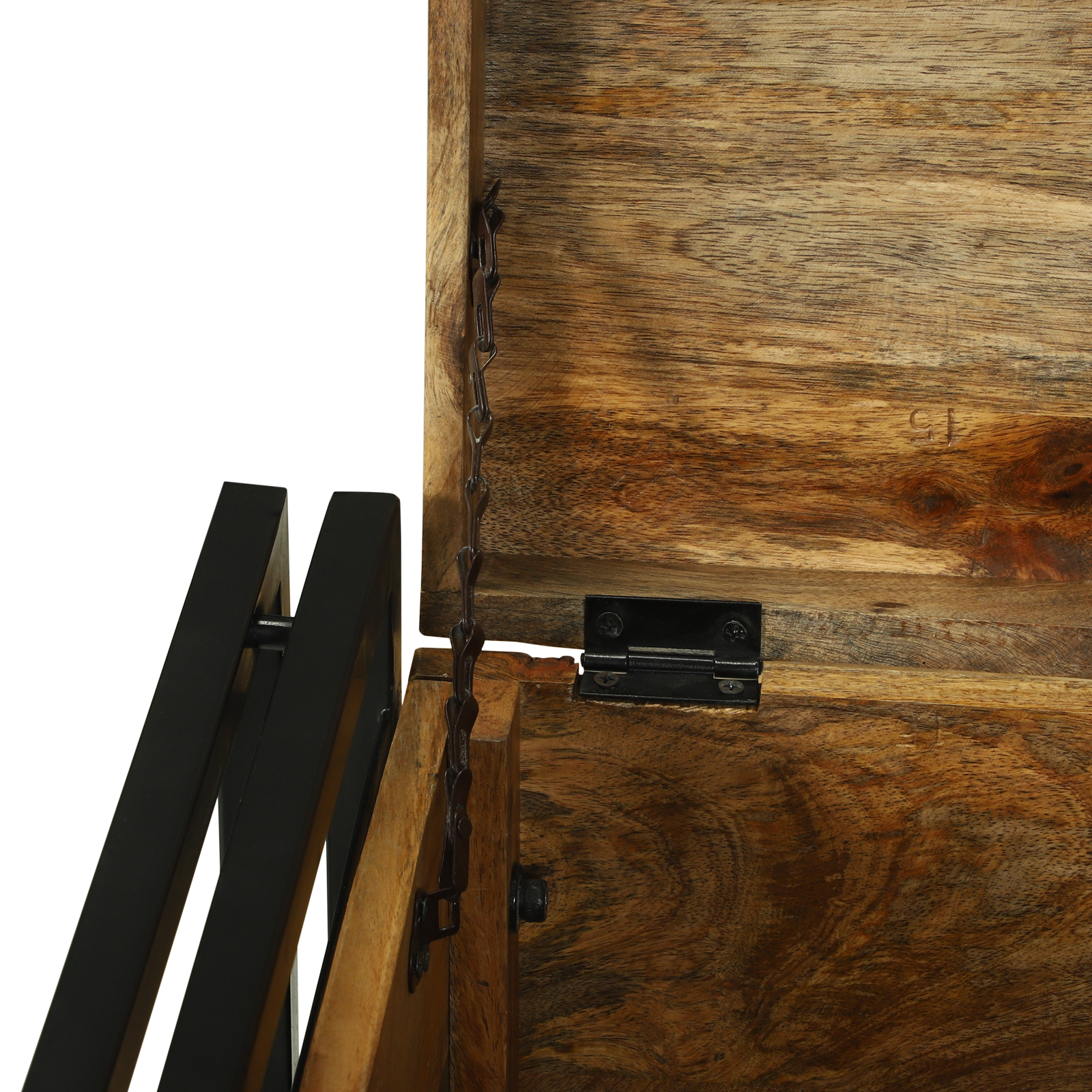 Storage Box 40x40x40 cm Solid Rough Wood Mango - Image 9