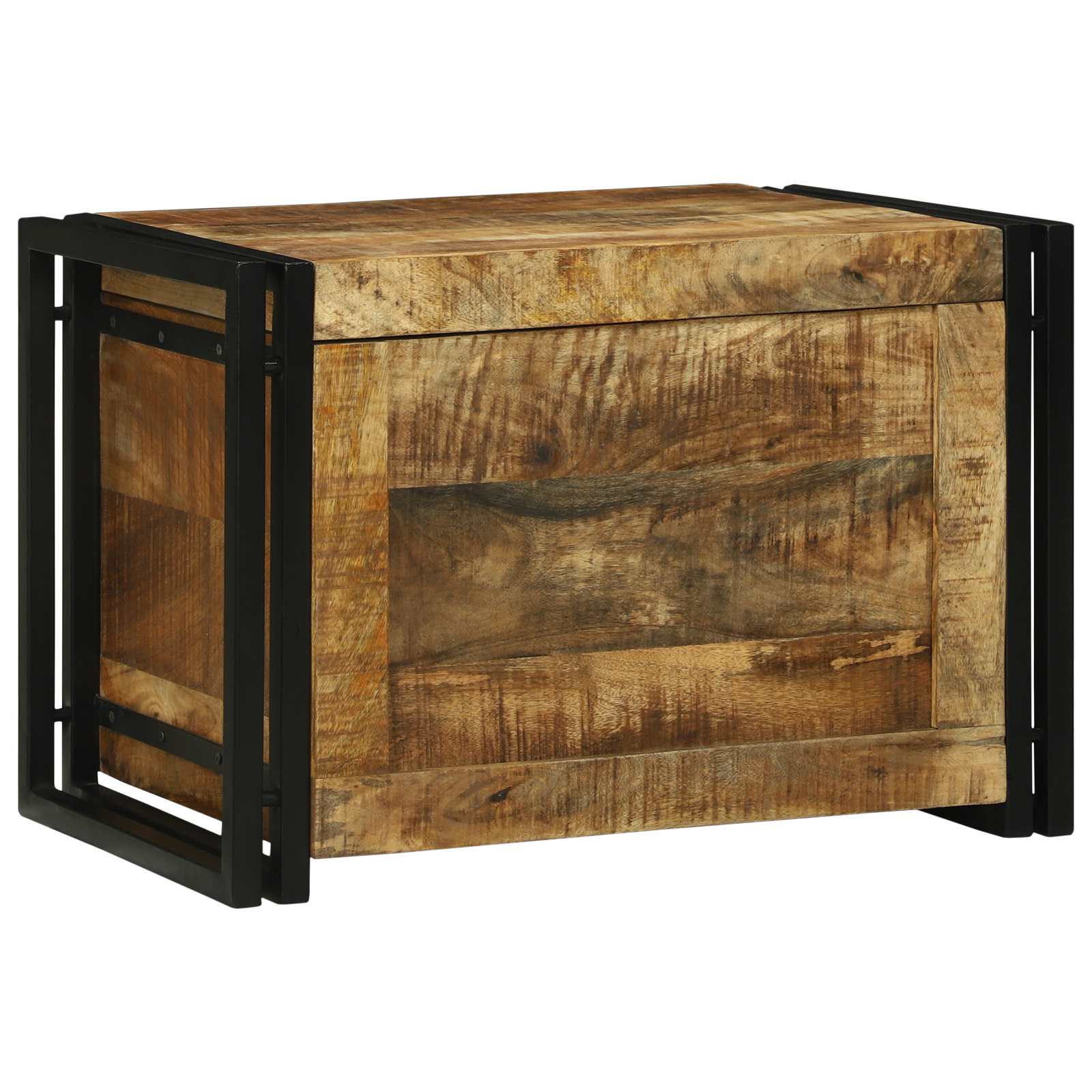 Storage Box 60x40x41 cm Solid Rough Wood Mango - Image 4