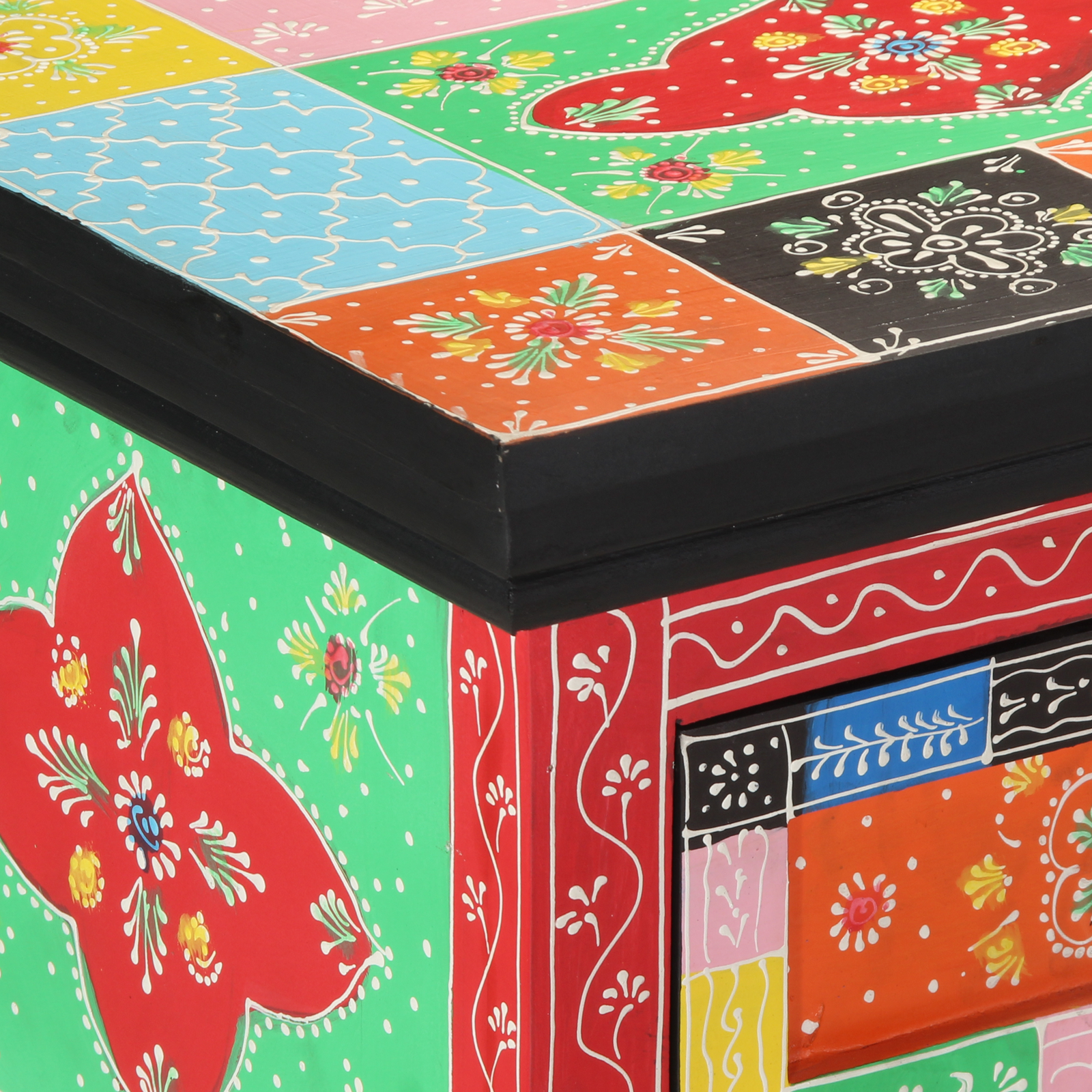 Konsolinis stalas, 100x30x75 cm, kietas mango medis, įvairios spalvos - Image 7