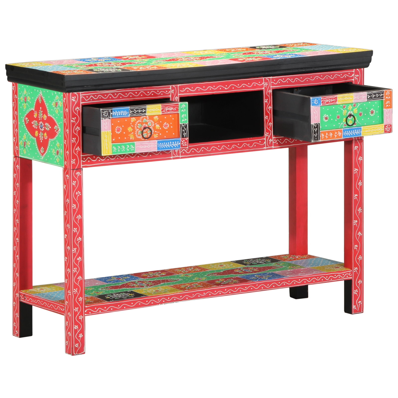 Console Tafel Kleurrijk 100x30x75 cm Massief Mangohout
