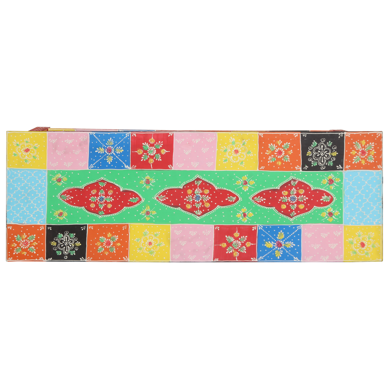 Konsolinis stalas, 100x30x75 cm, kietas mango medis, įvairios spalvos - Image 5