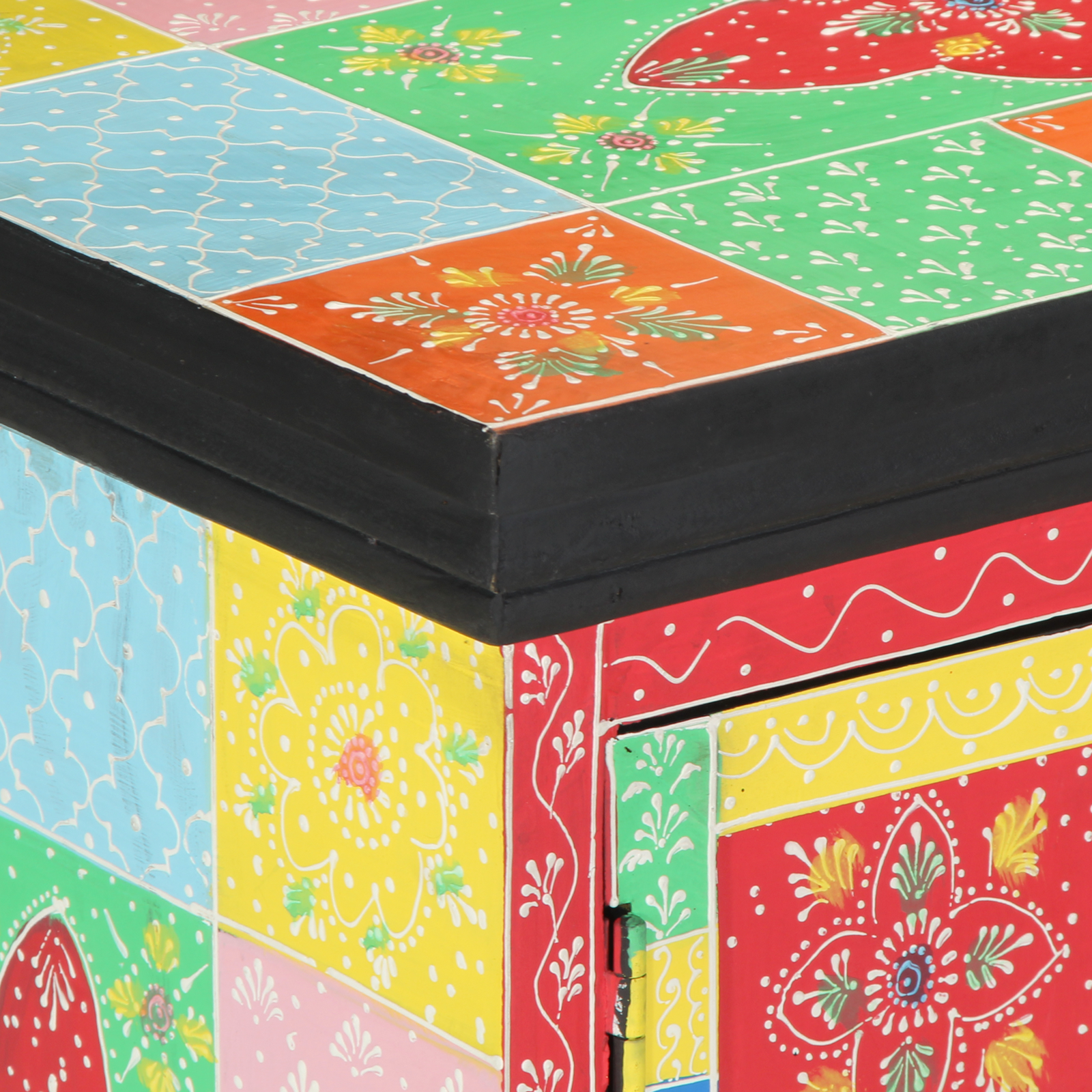 TV Cabinet - Colorful, 100x35x50 cm, Made from Solid Mango Wood - Image 7