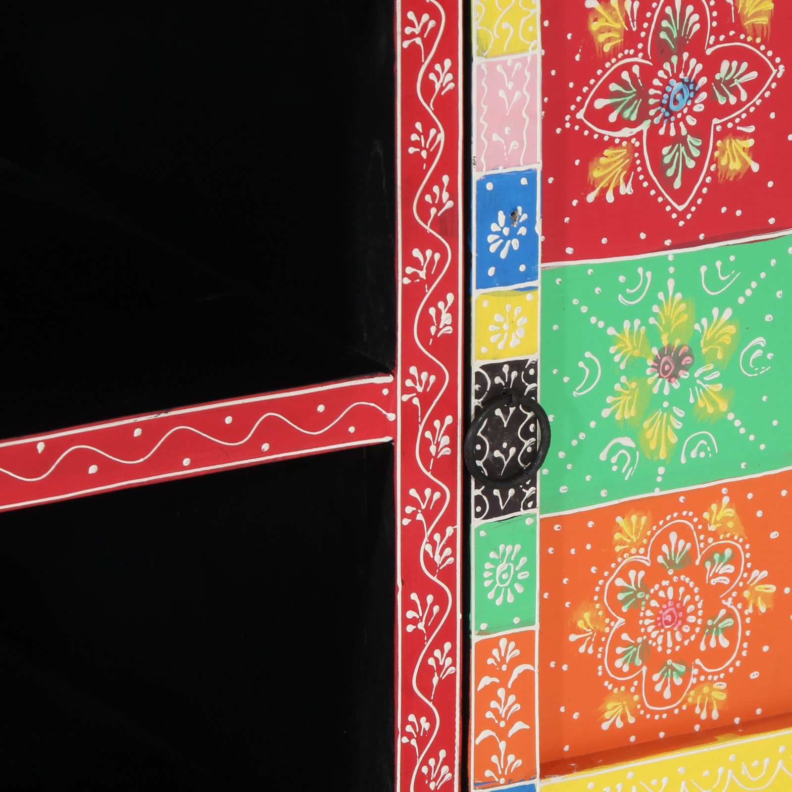 TV Cabinet - Colorful, 100x35x50 cm, Made from Solid Mango Wood - Image 8