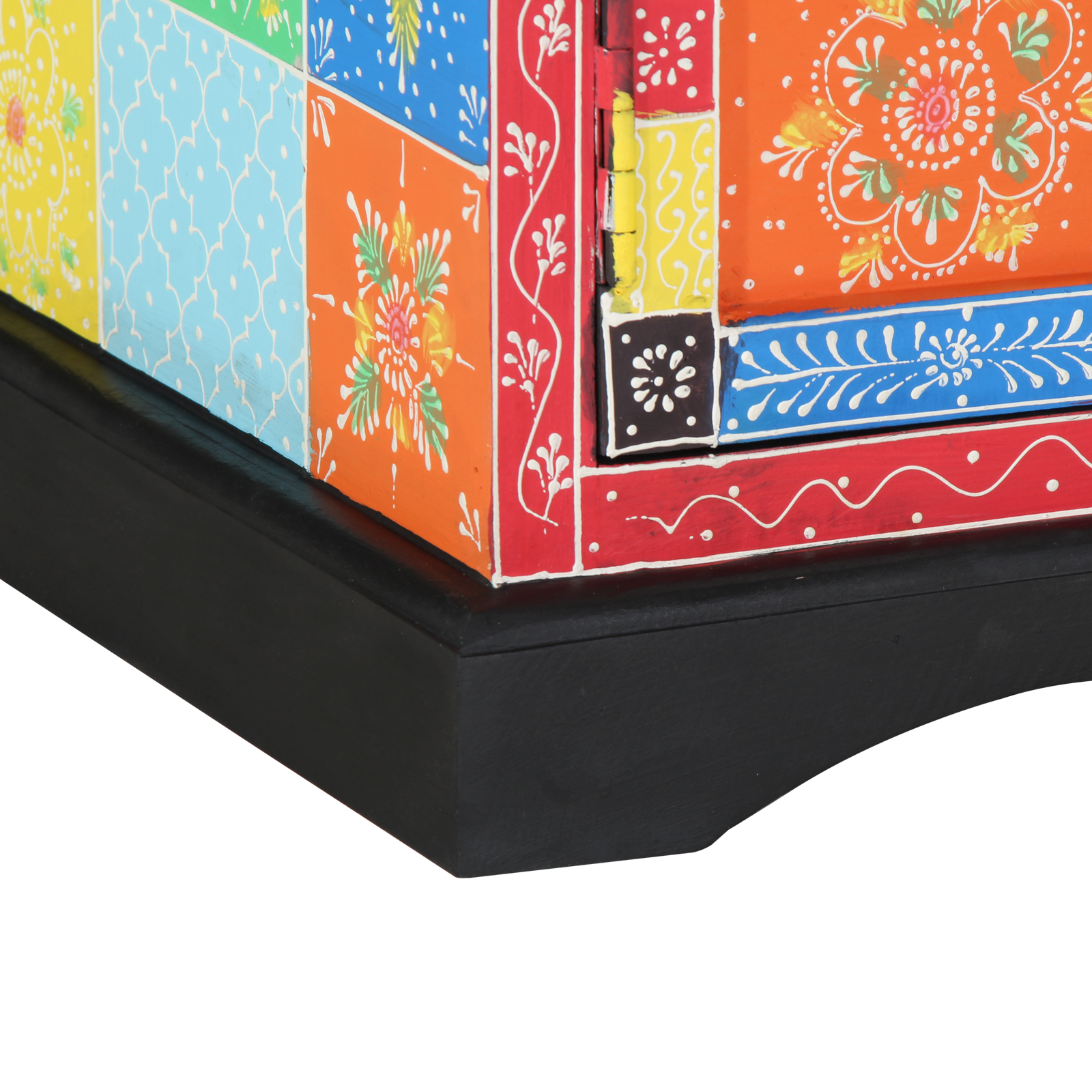 TV Cabinet - Colorful, 100x35x50 cm, Made from Solid Mango Wood - Image 9