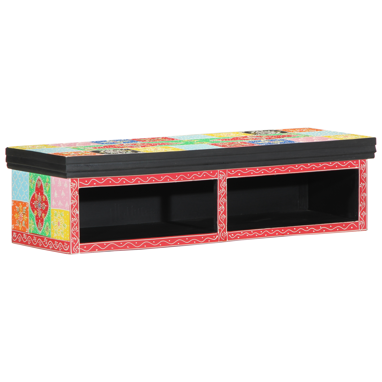 TV Cabinet Wall Mounted Multicolour 80x30x22 cm Engineered Wood - Image 5