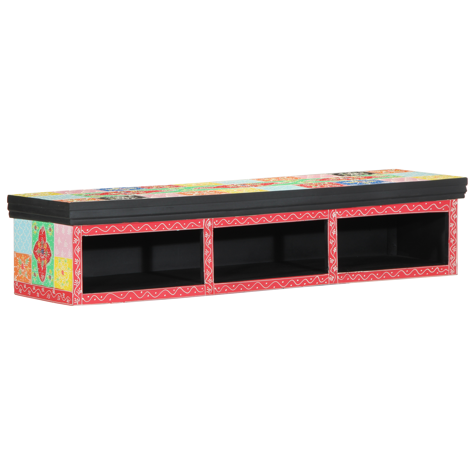 TV Cabinet Wall Mounted Multicolour 100x30x22cm Engineered Wood - Image 5