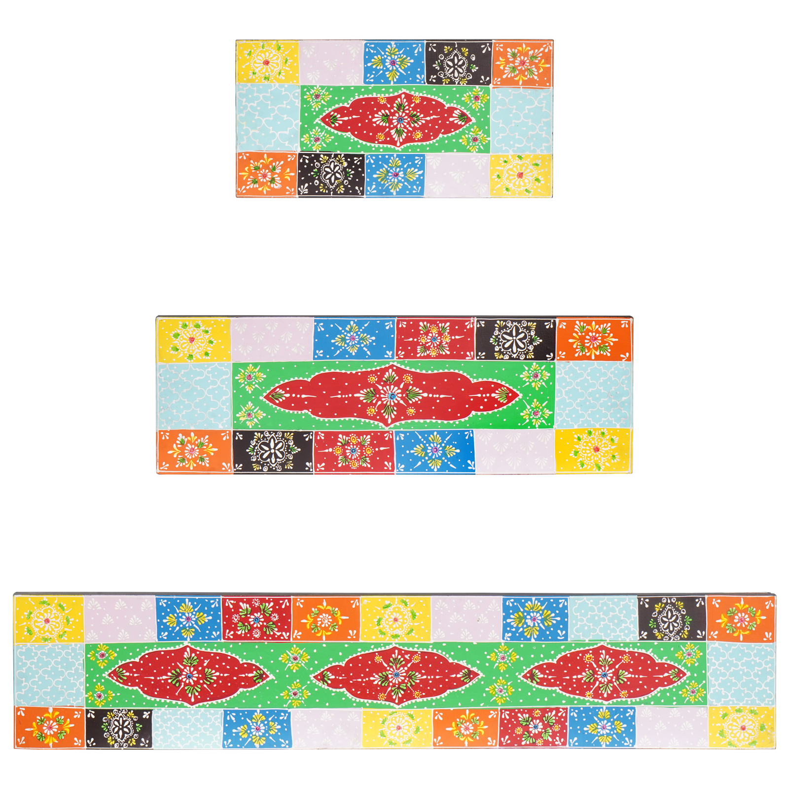3 dalių Sieninės Lentynų Rinkinys 100x20x6 cm Tvirta Mangų Mediena - Image 7