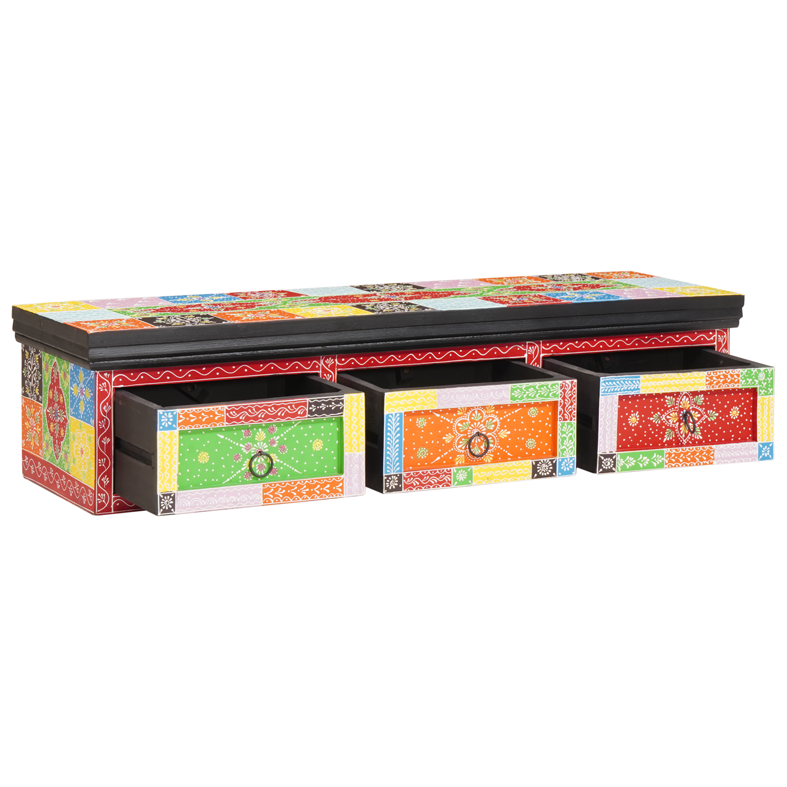 TV Wandkast 100x30x24 cm Massief Hout Ongeschuurd Mango