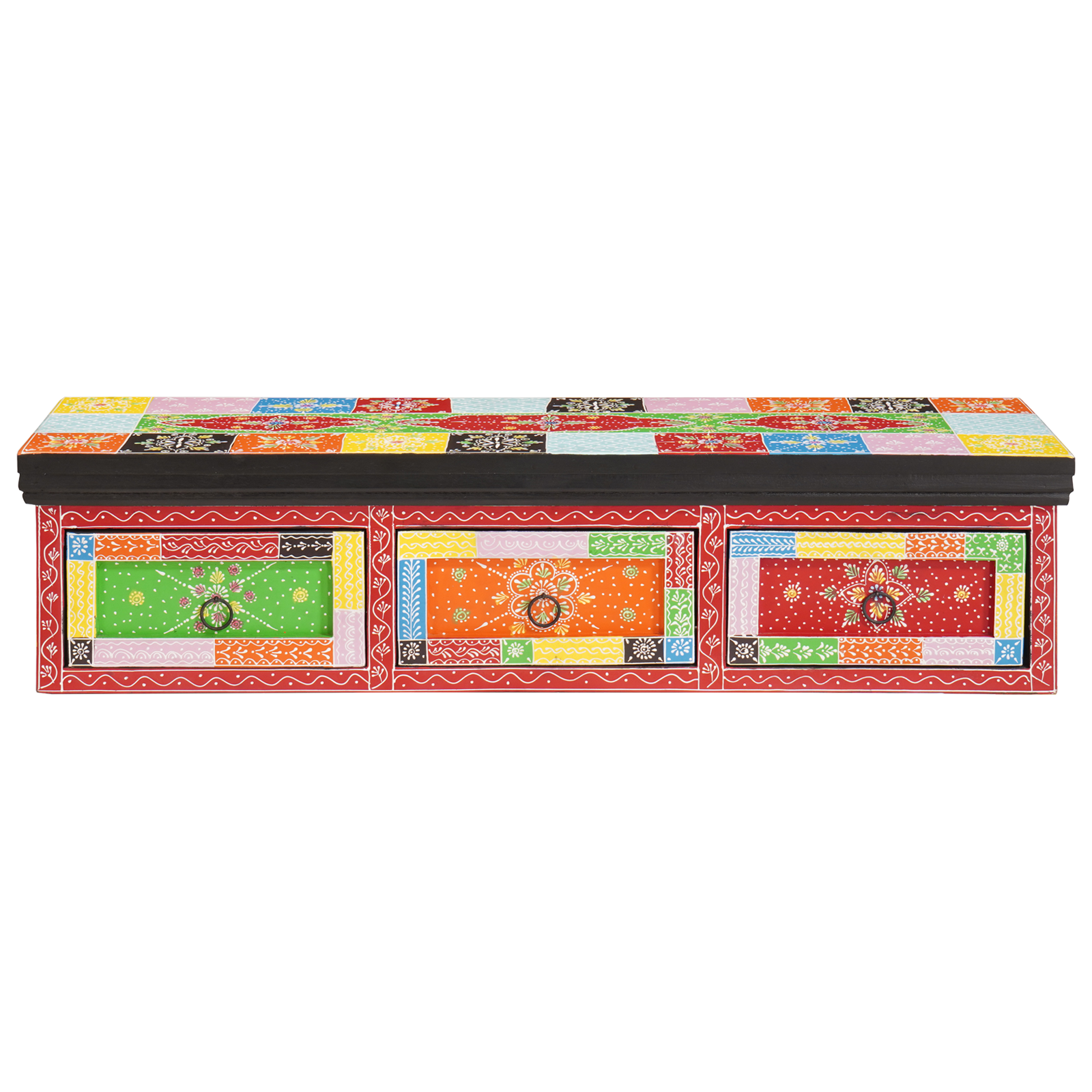 Wall-mounted TV Cabinet 100x30x24 cm Solid Wood Rough Mango - Image 2