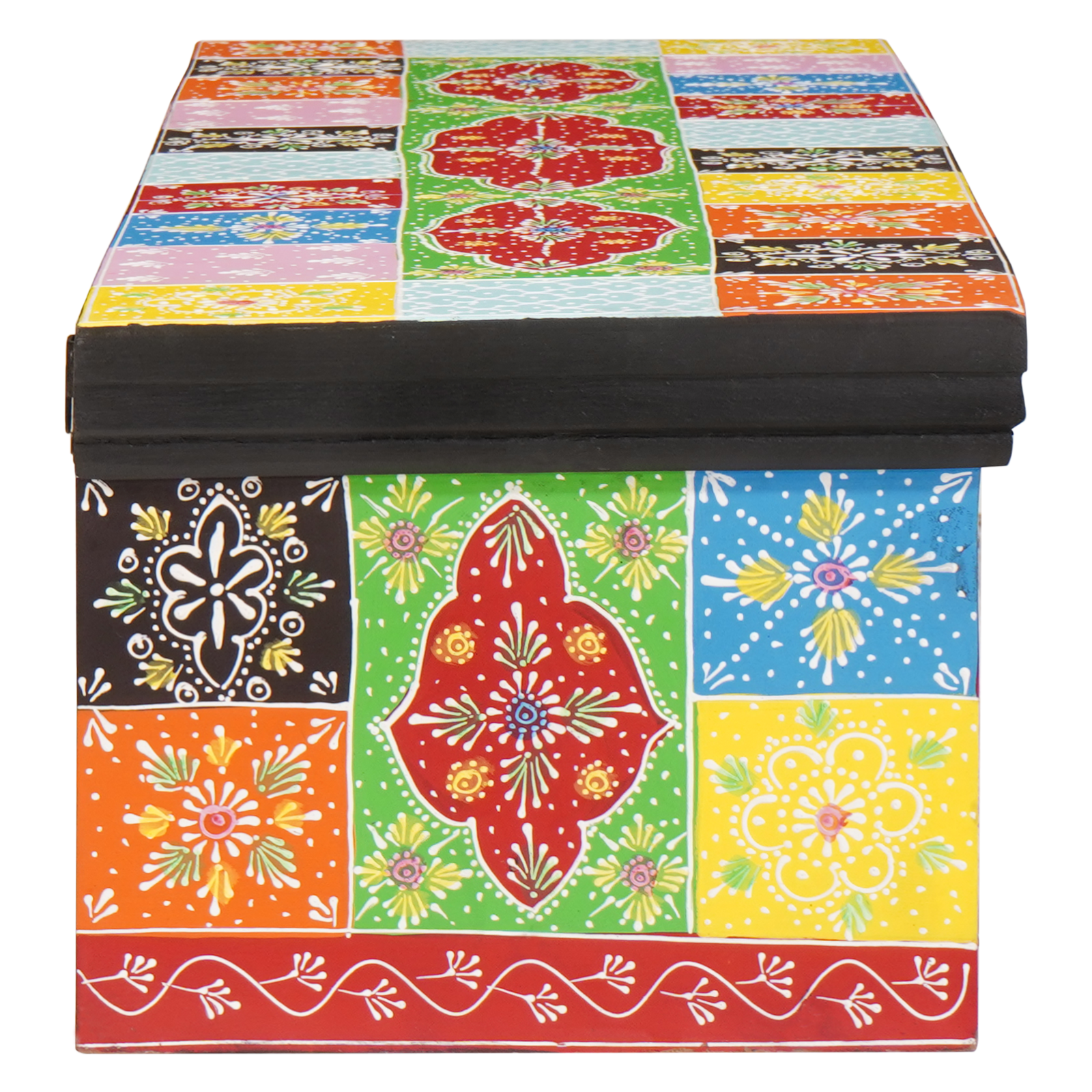 Wall-mounted TV Cabinet 100x30x24 cm Solid Wood Rough Mango - Image 3