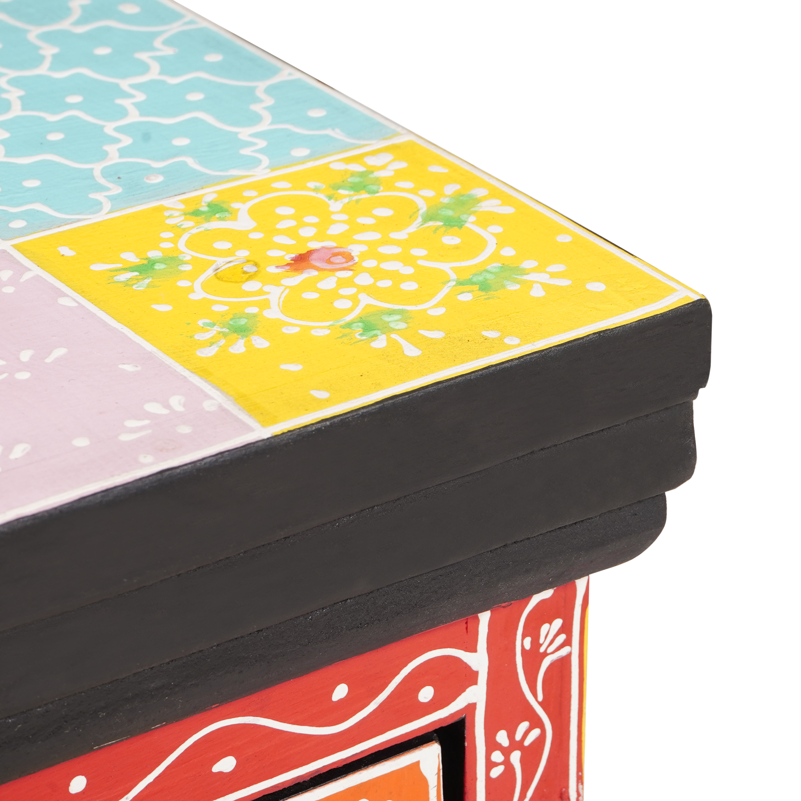 Bedside Cabinet Multicolour 40x30x40 cm Solid Wood Mango - Image 8