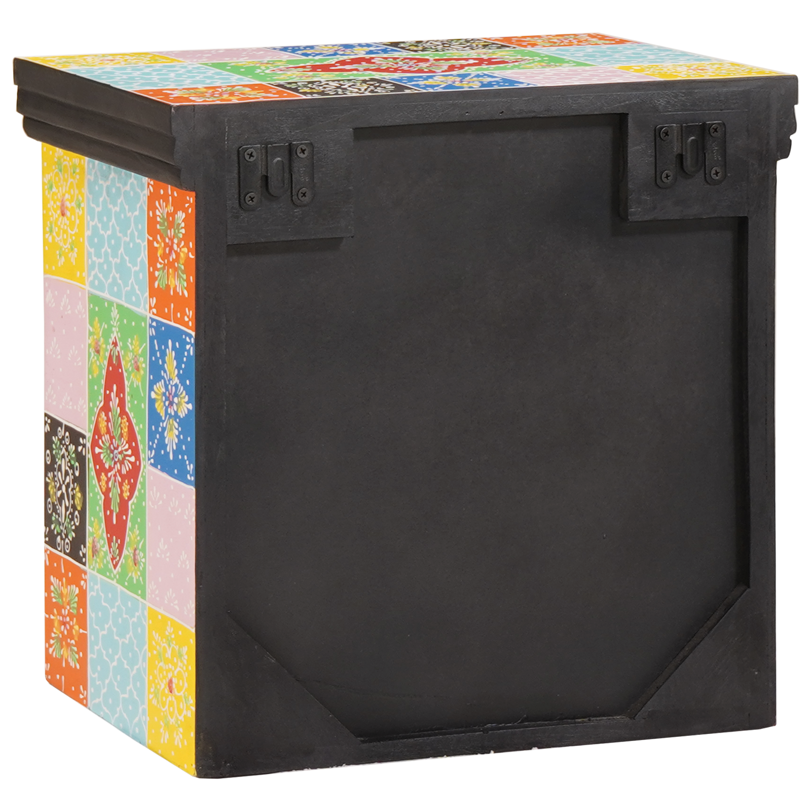 Bedside Cabinet Multicolour 40x30x40 cm Solid Wood Mango - Image 4