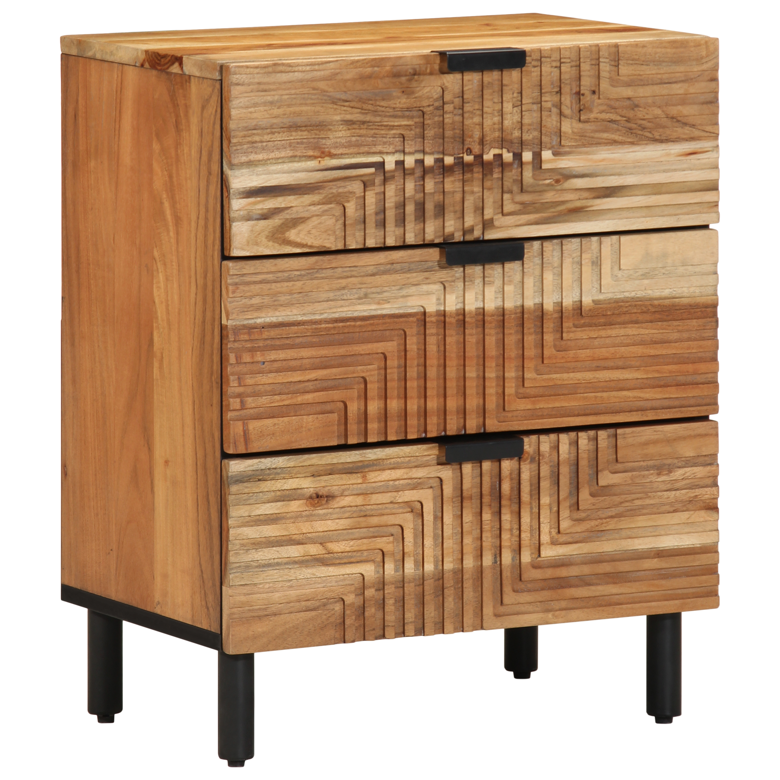 Bedside Cabinet 50x33x62 cm Solid Wood Acacia - Image 2