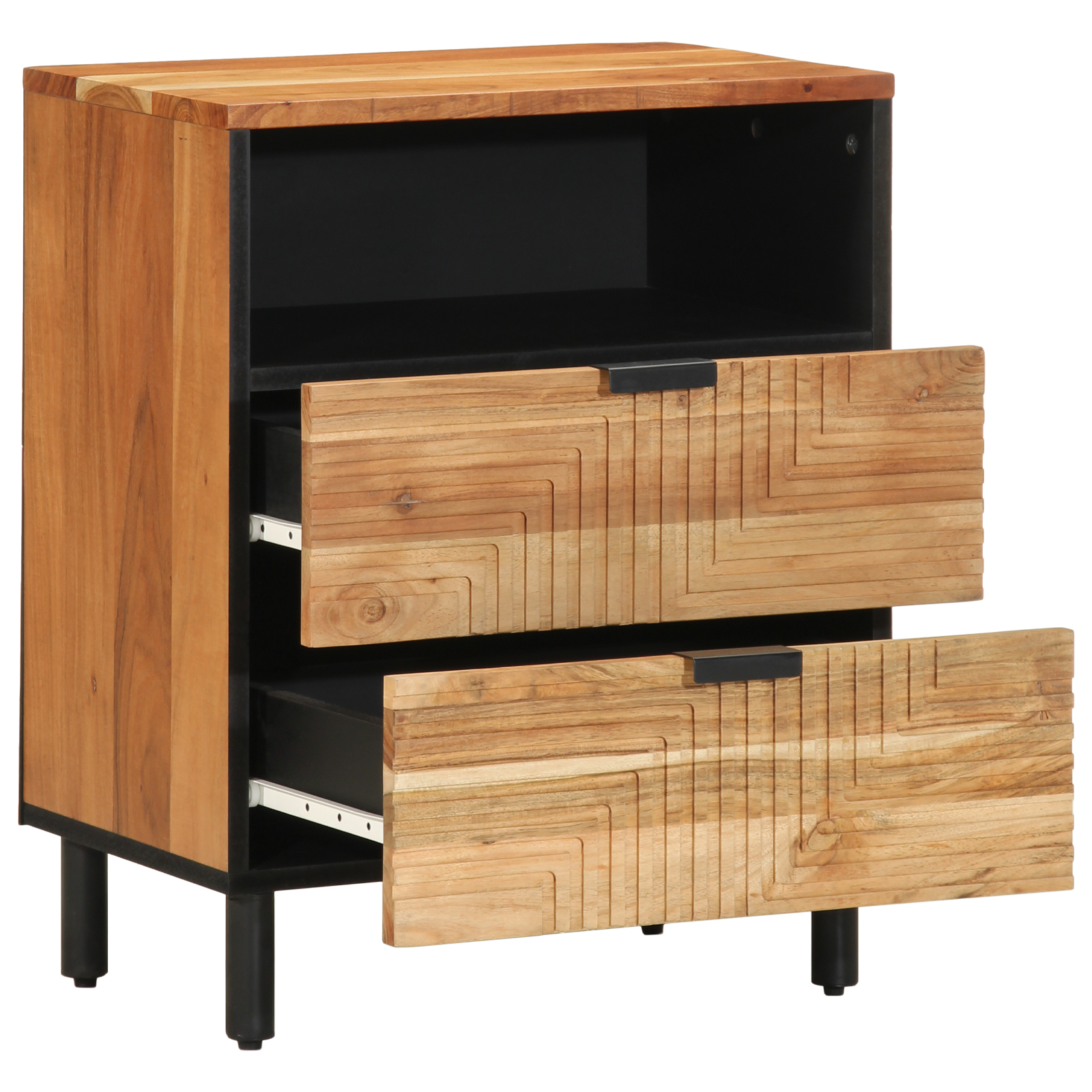 Bedside Cabinet 50x33x62 cm Solid Wood Acacia