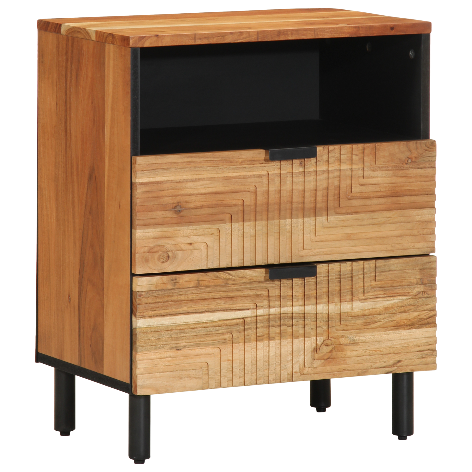 Bedside Cabinet 50x33x62 cm Solid Wood Acacia - Image 2