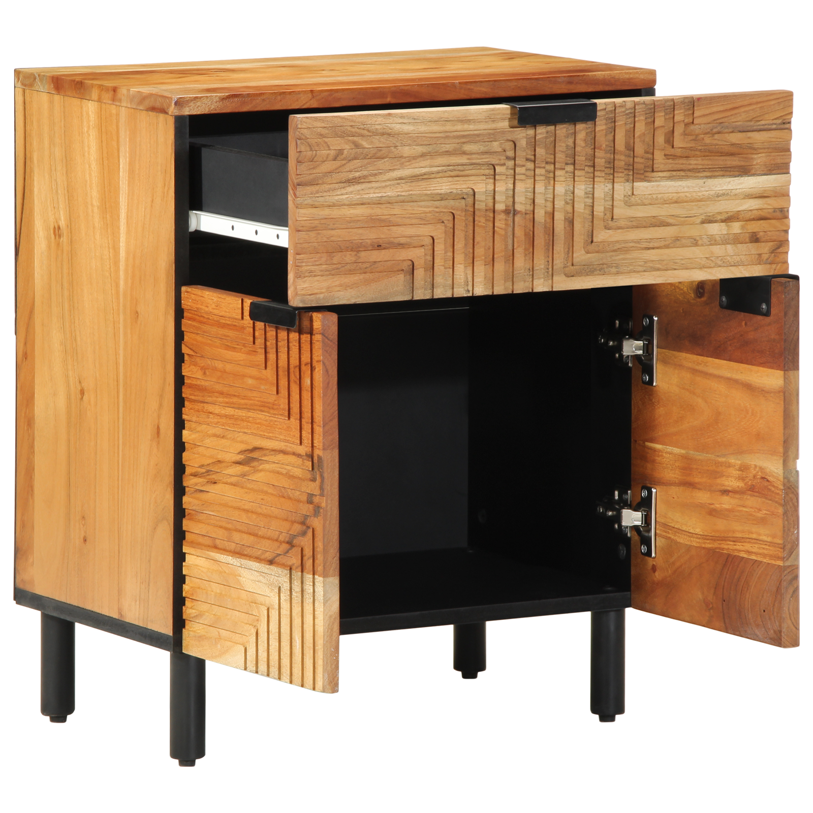 Bedside Cabinet 50x33x60 cm Solid Wood Acacia