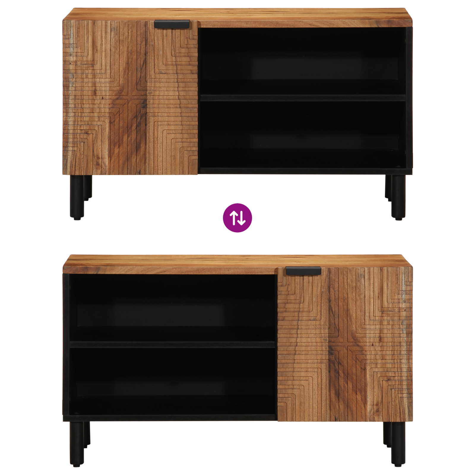 TV Cabinet 80x31,5x46 cm Solid Wood Acacia - Image 10