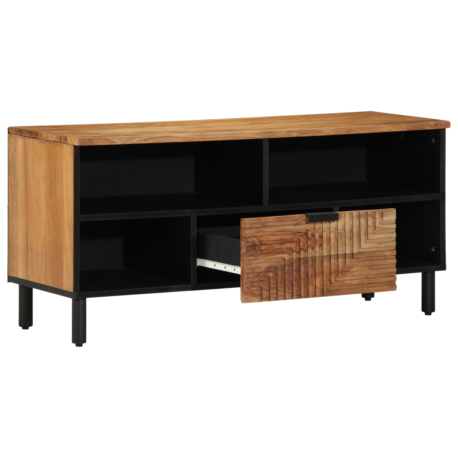 Tv-meubel 100×33,5×46 cm massief acaciahout