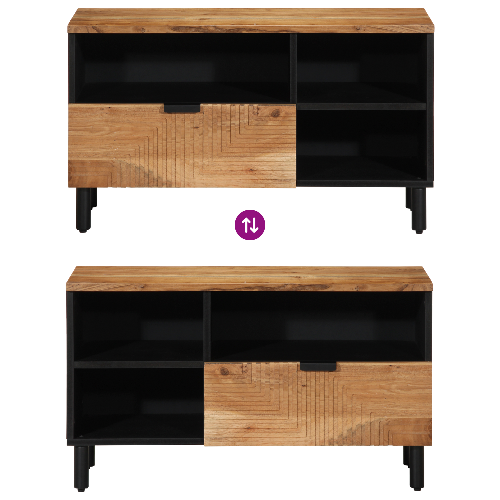 TV Cabinet 80x33,5x46 cm Solid Wood Acacia - Image 10