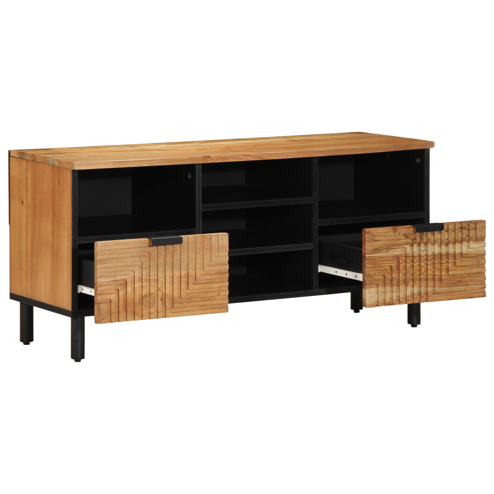 TV Cabinet 100x33,5x46 cm Solid Wood Acacia