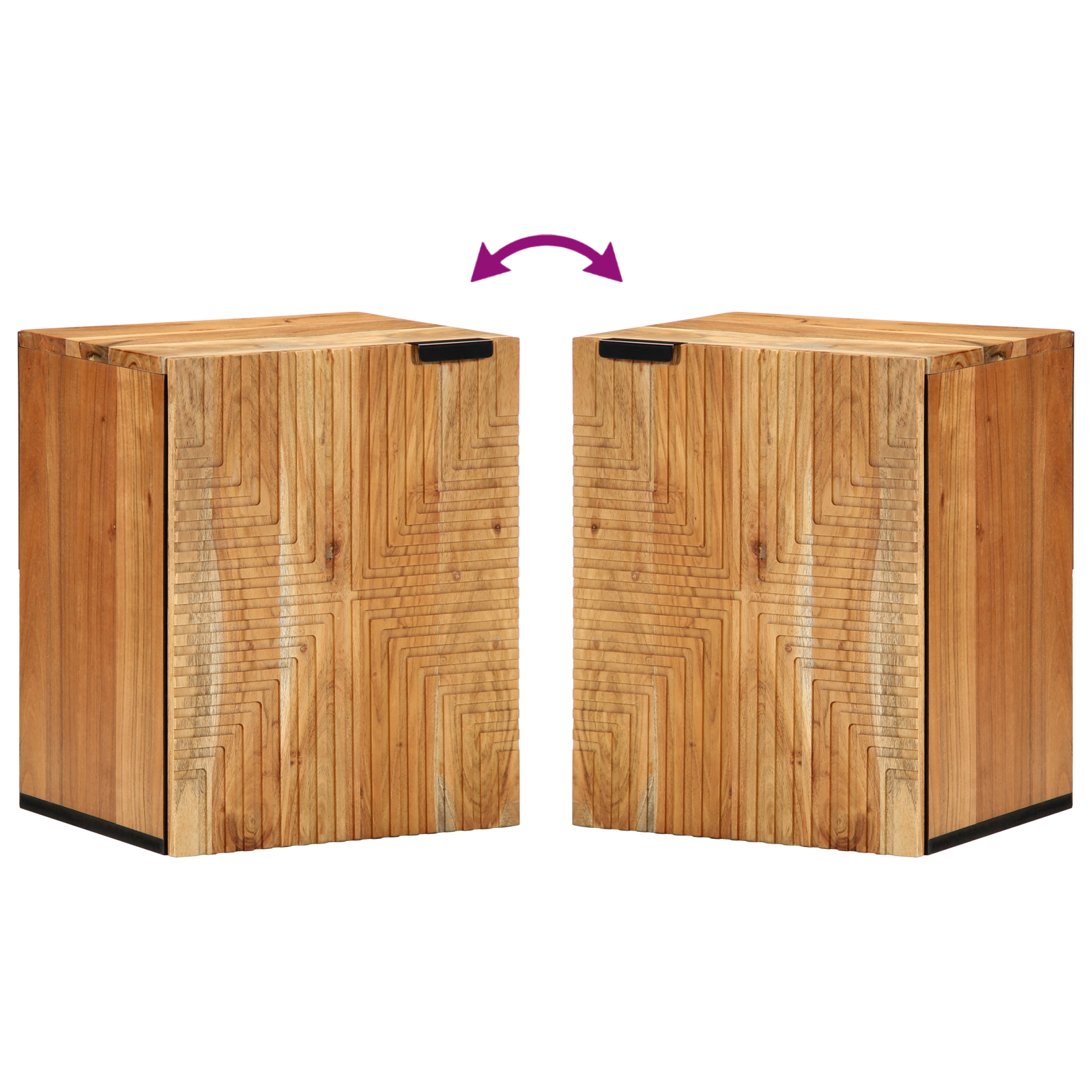 Bathroom Hanging Cabinet 38x33,5x48 cm Solid Wood Acacia - Image 8