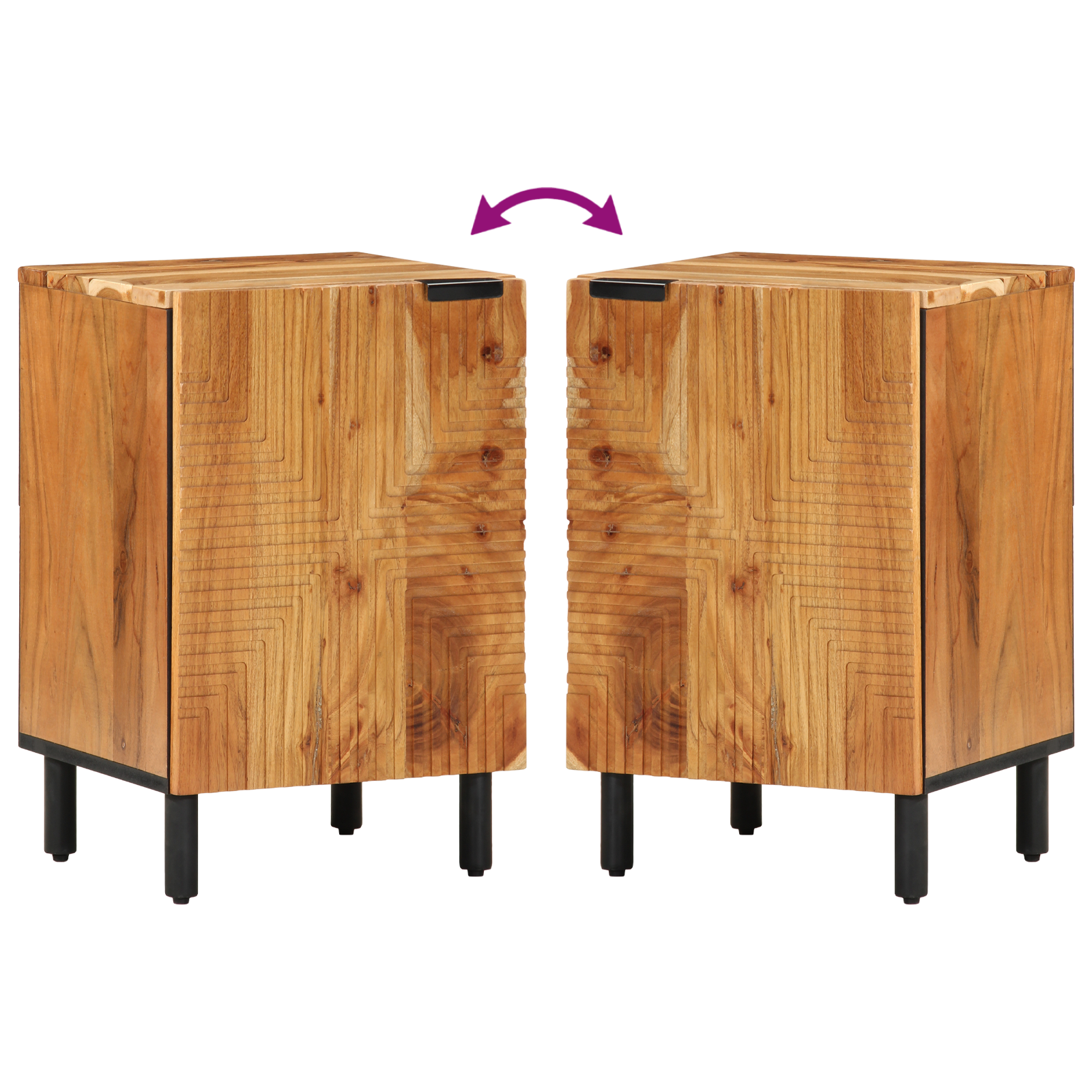 Bathroom Cabinet 38x33,5x58 cm Solid Wood Acacia - Image 9